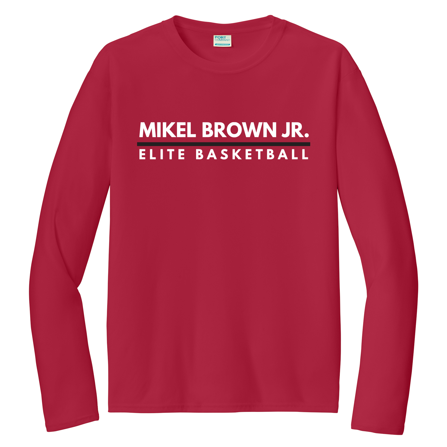 MBJ Elite - LS Dri-Fit - Worded Logo - Front - Red.png