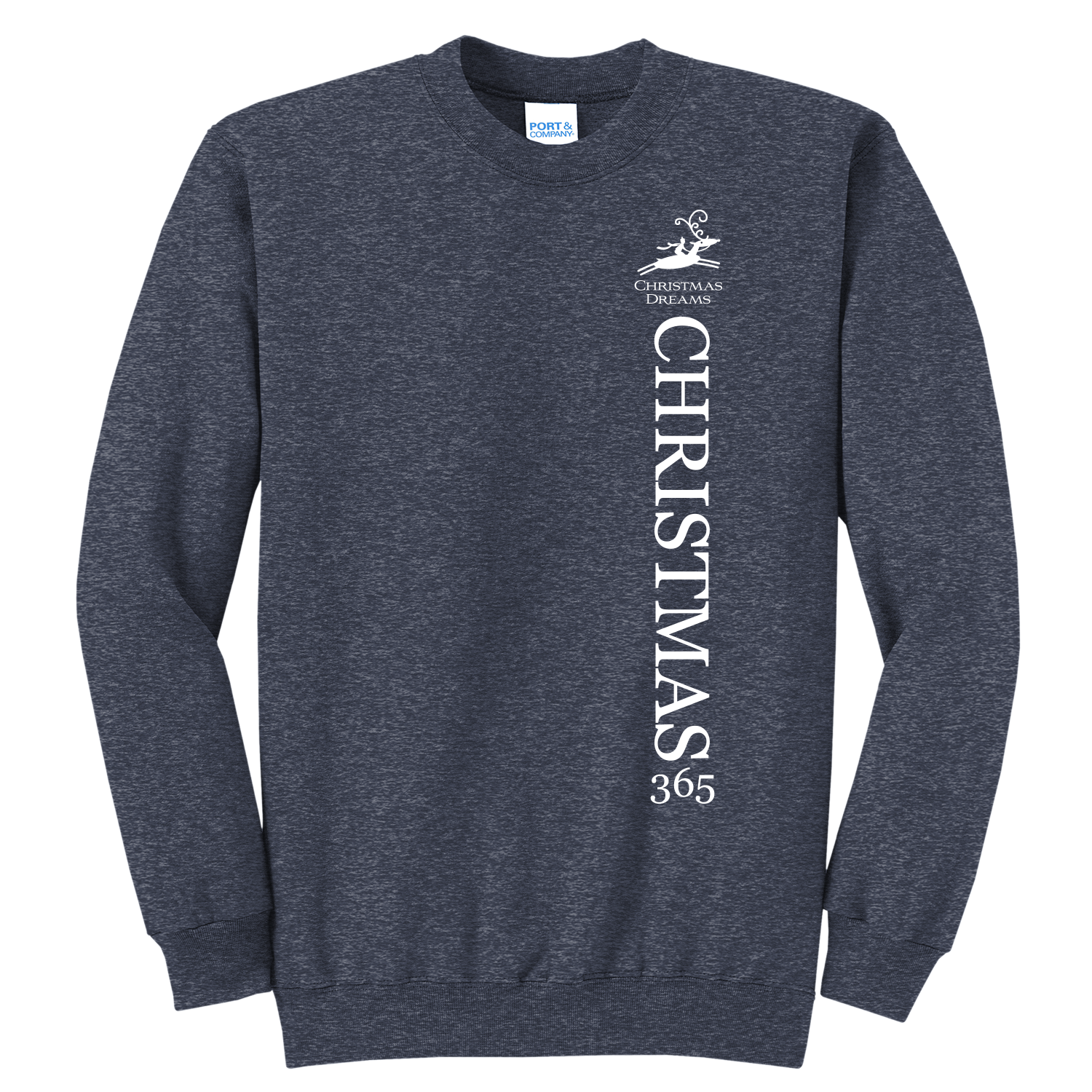Christmas Dreams - Vertical Logo - Navy Sweat - Front.png