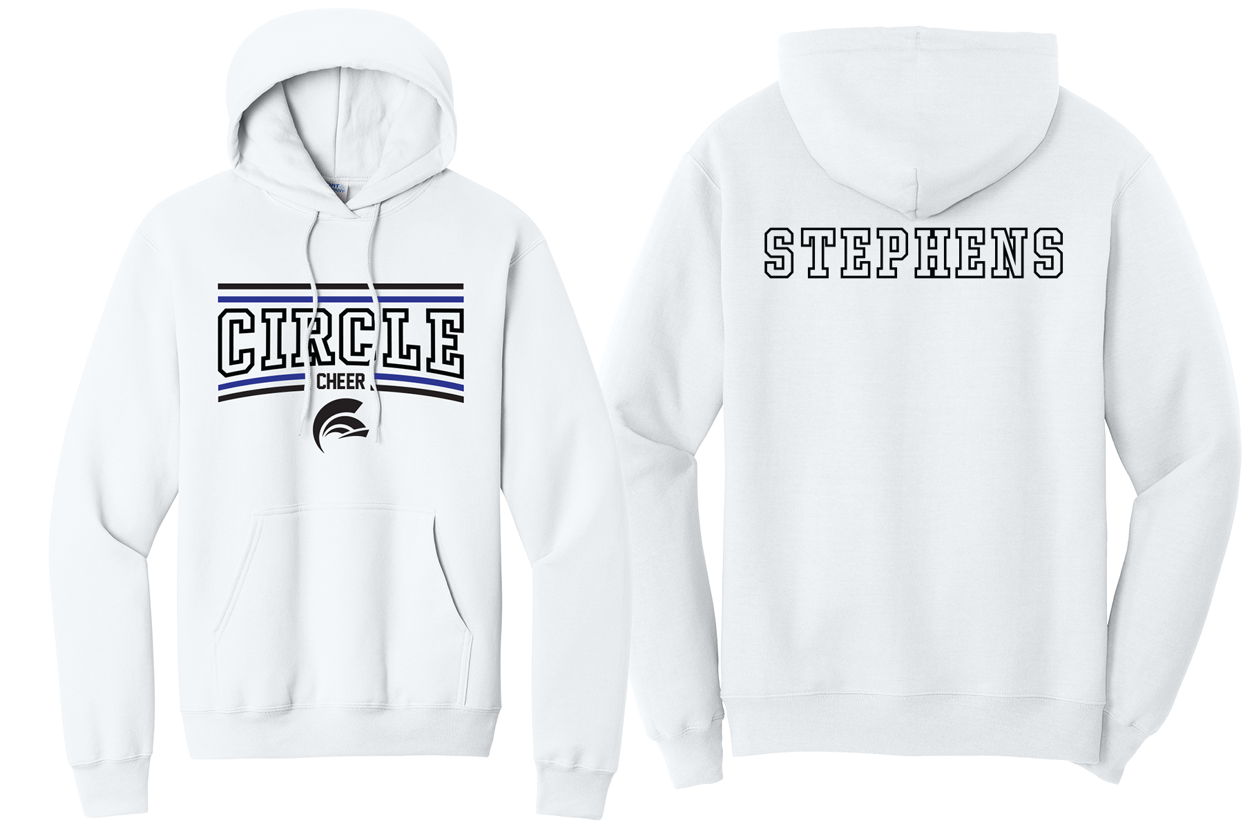 Circle Cheer - Hoodie - White w Custom.png
