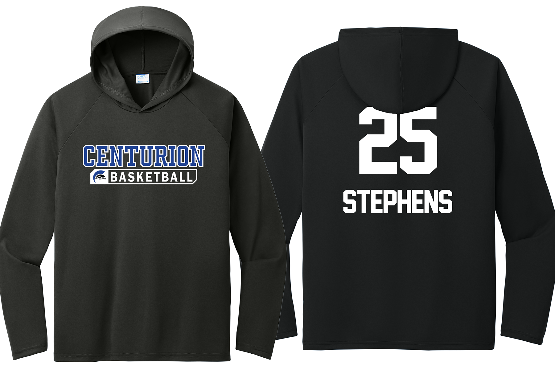 Circle Basketball - LS Hooded T-Shirt - Black.png