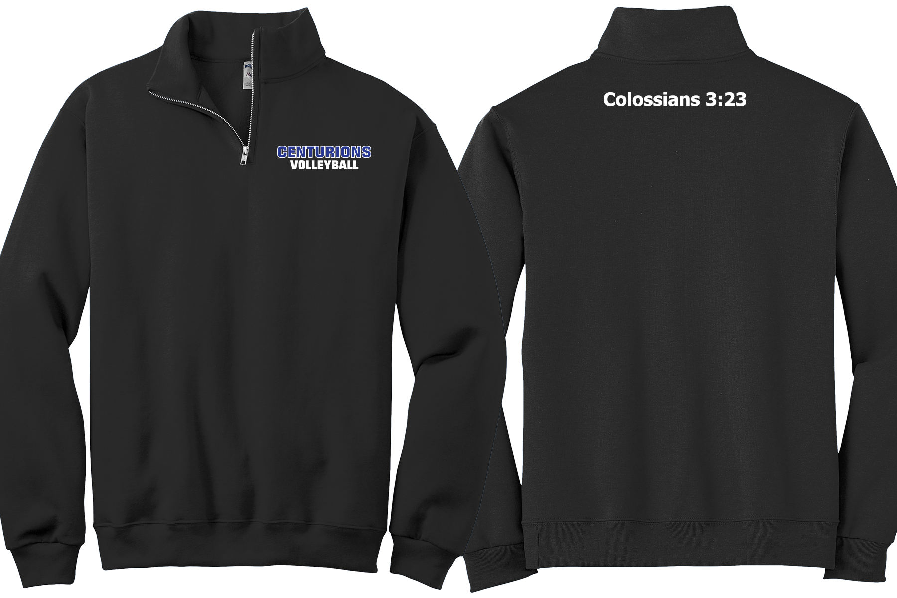 Circle VB - Half Zip Sweatshirt - Black.png