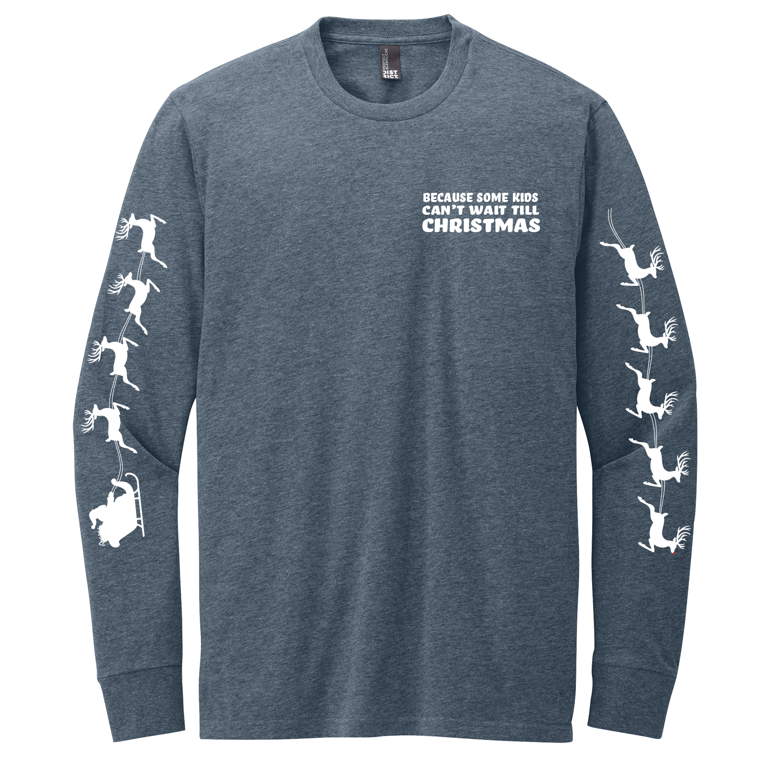 Reindeer Sleeves - Navy LS - Front.png