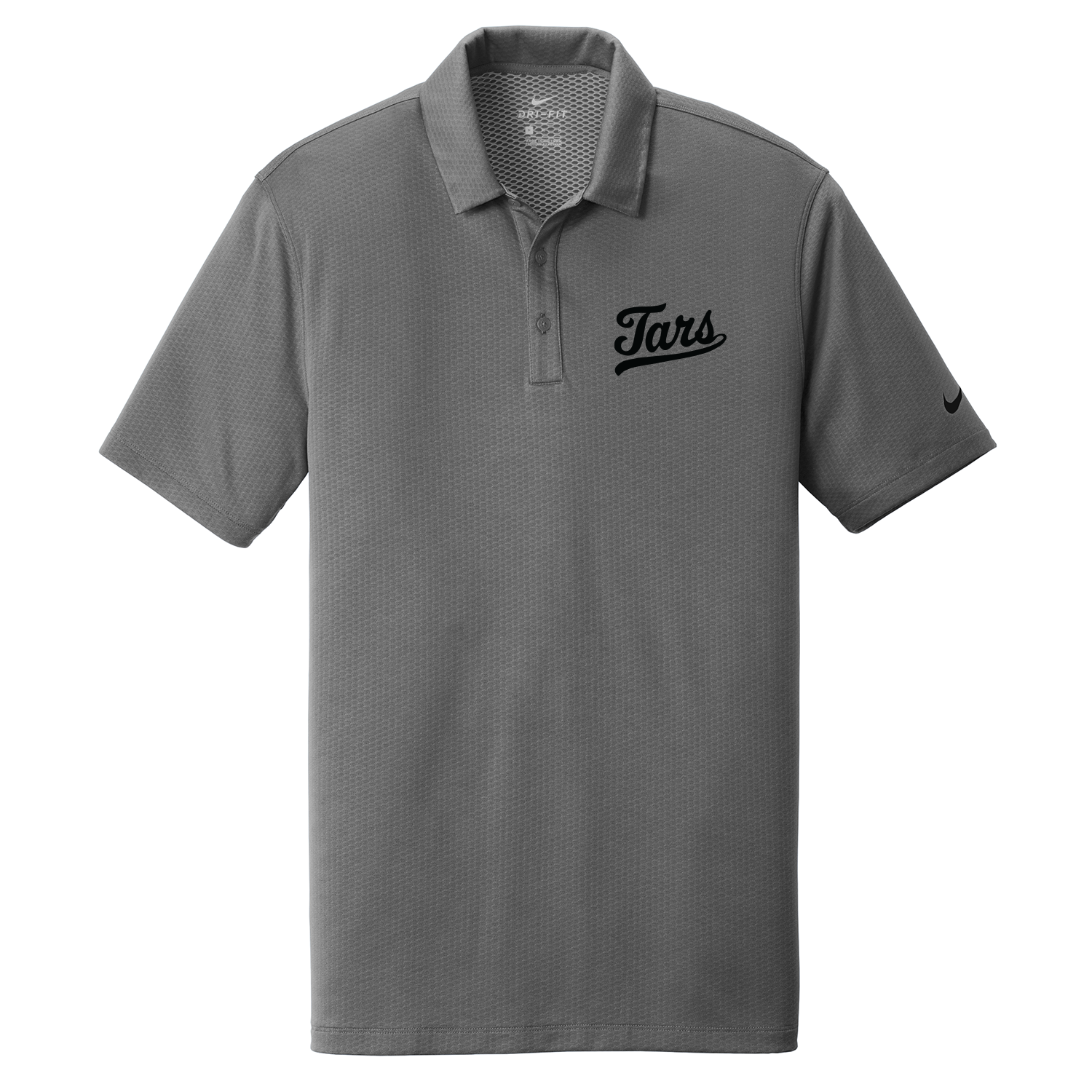 Tars - Nike Textured Hex Polo - Dark Gray.png