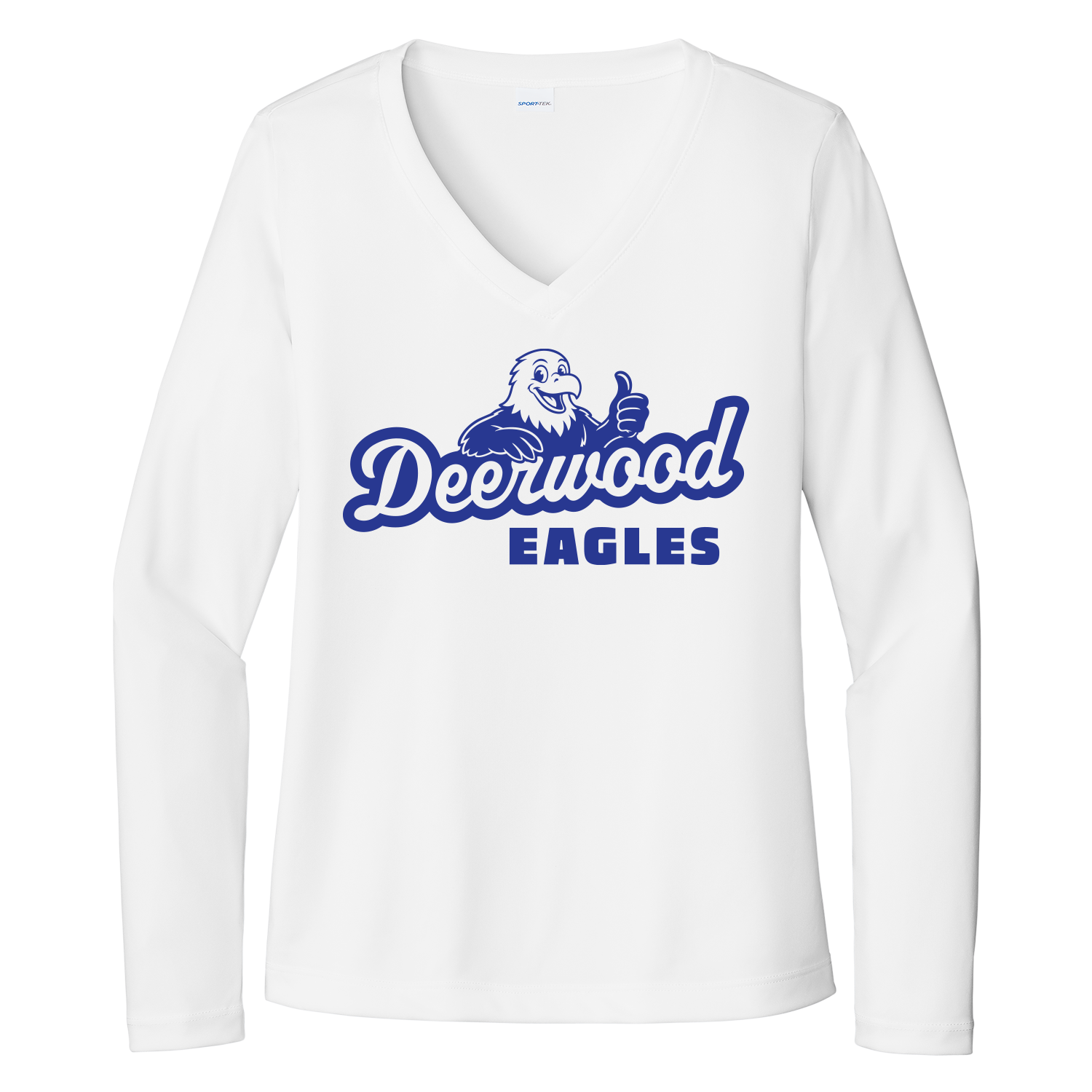 Deerwood - Performance LS V-Neck - White.png