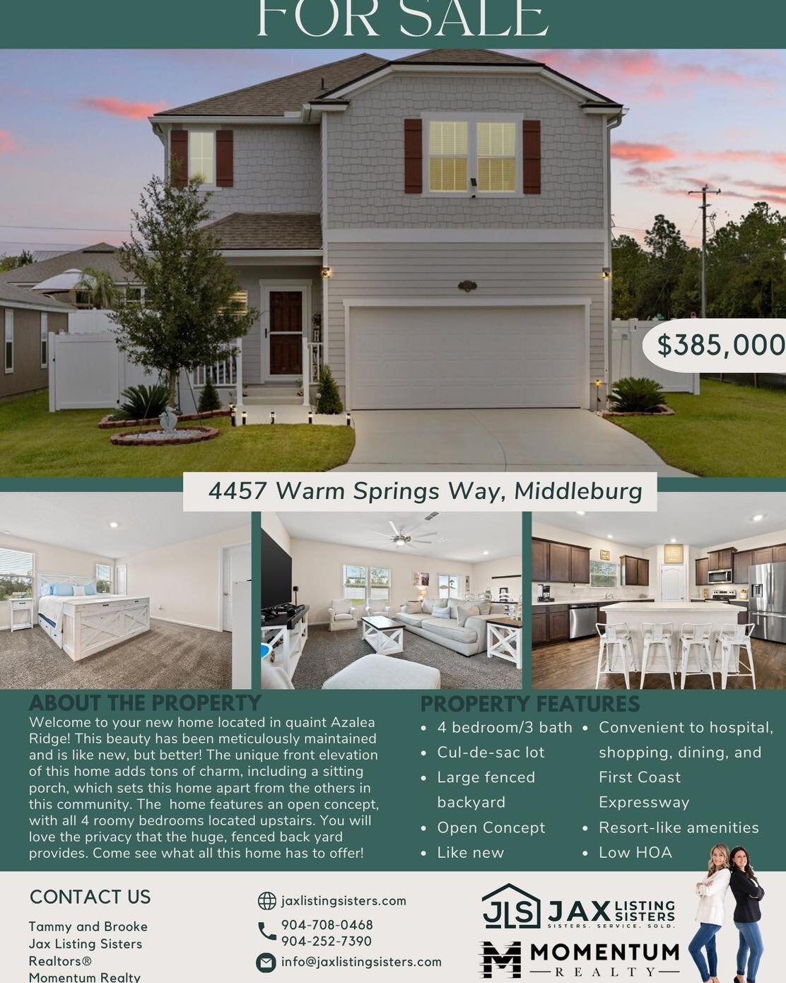 Don&rsquo;t miss the opportunity to see this beauty in person. Call us for a showing!

Brooke Hewitt - 904.252.7390
Tammy Baranowski - 904.709.0468