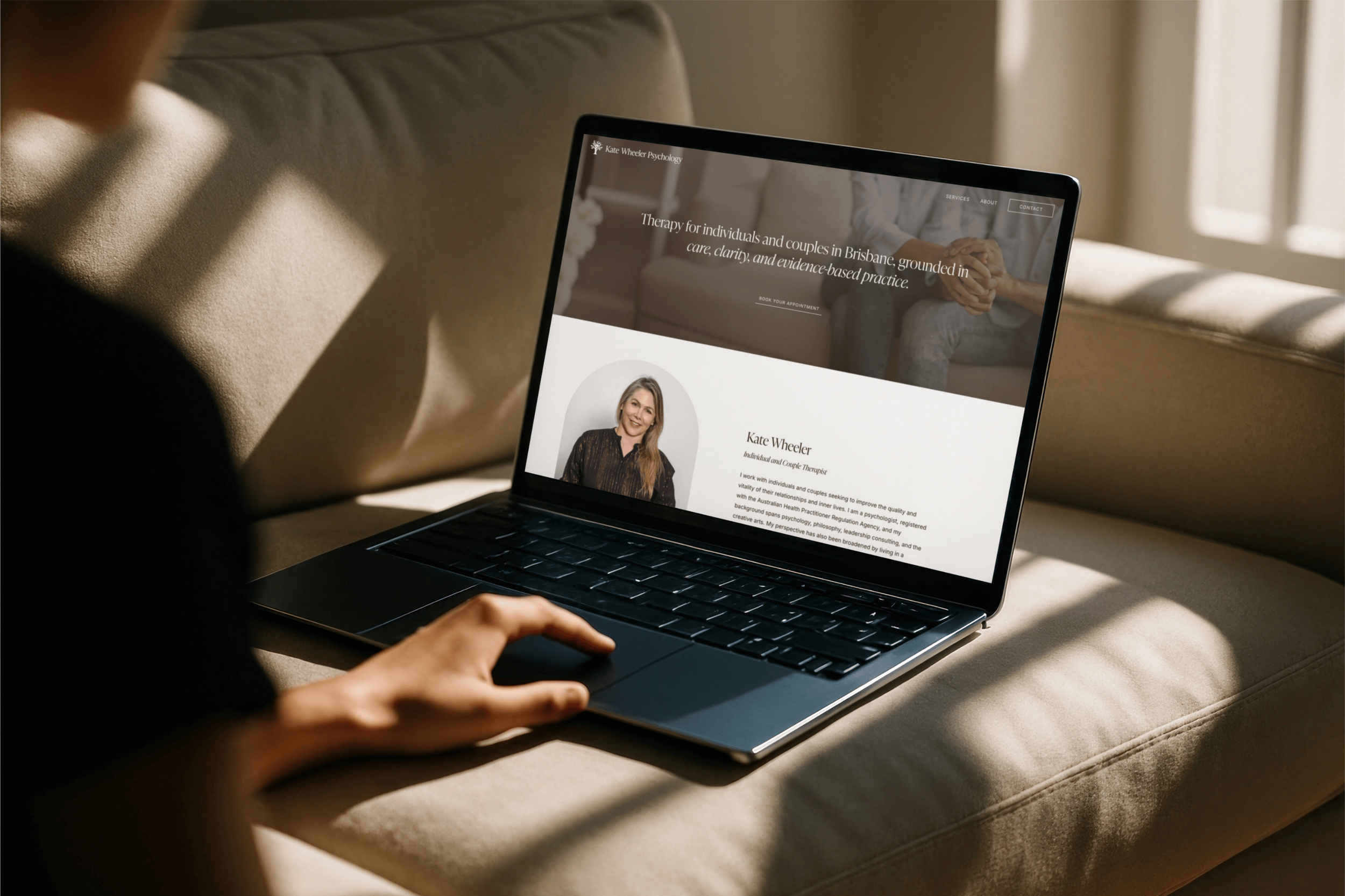 Psychologist Squarespace website design