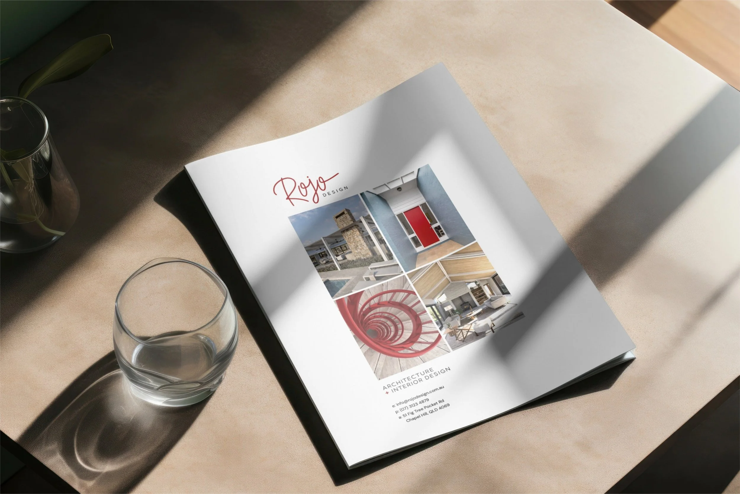 Brochure graphic design for interior design business