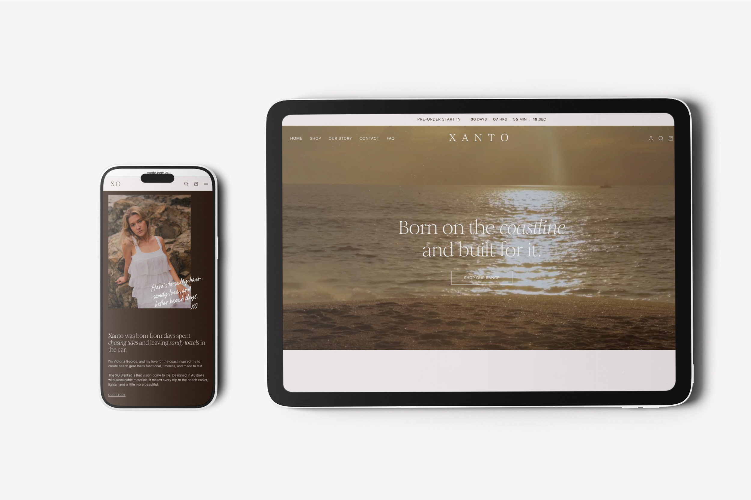 Shopify store design for Brisbane beach brand