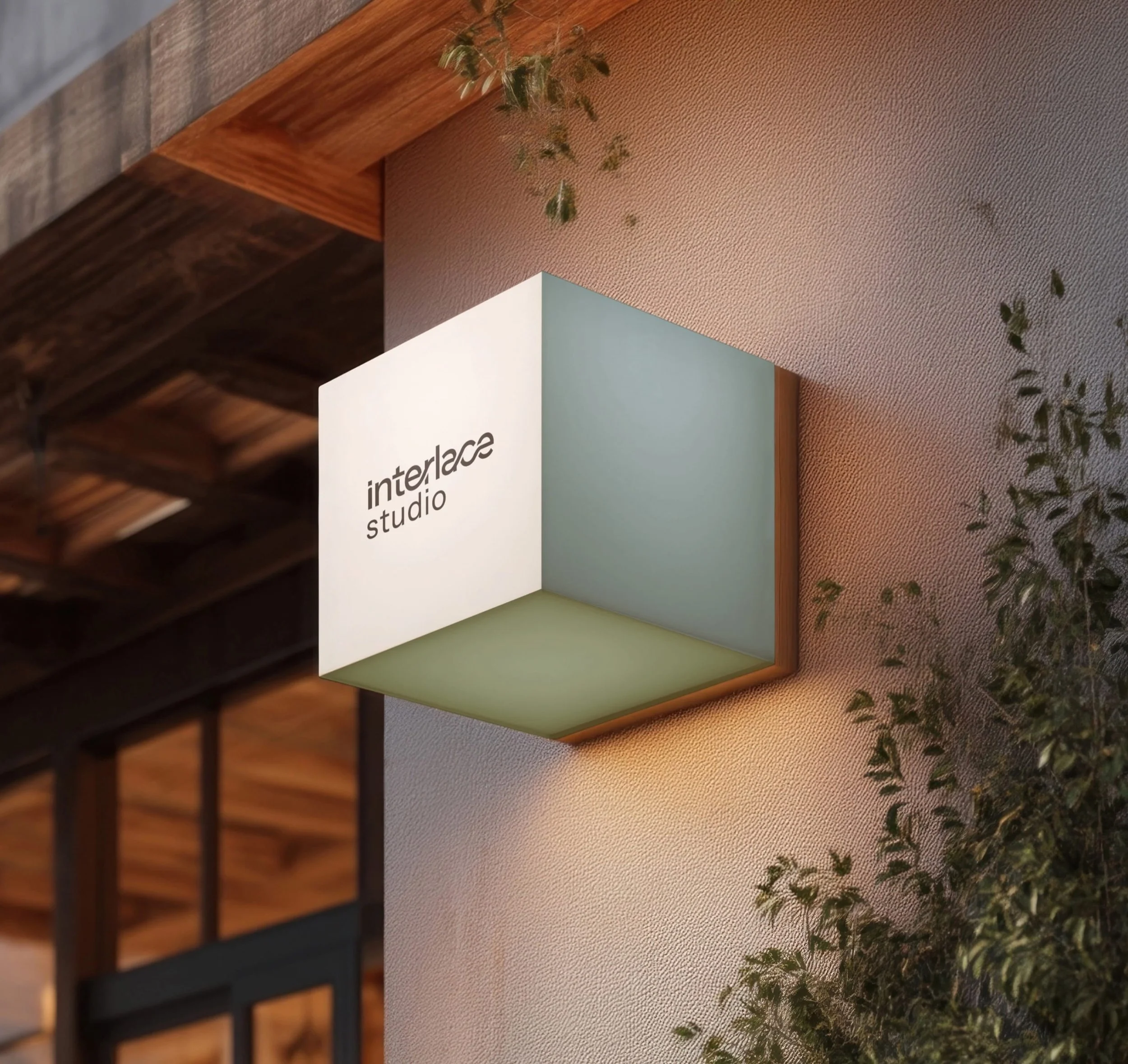 Interlace brand sign