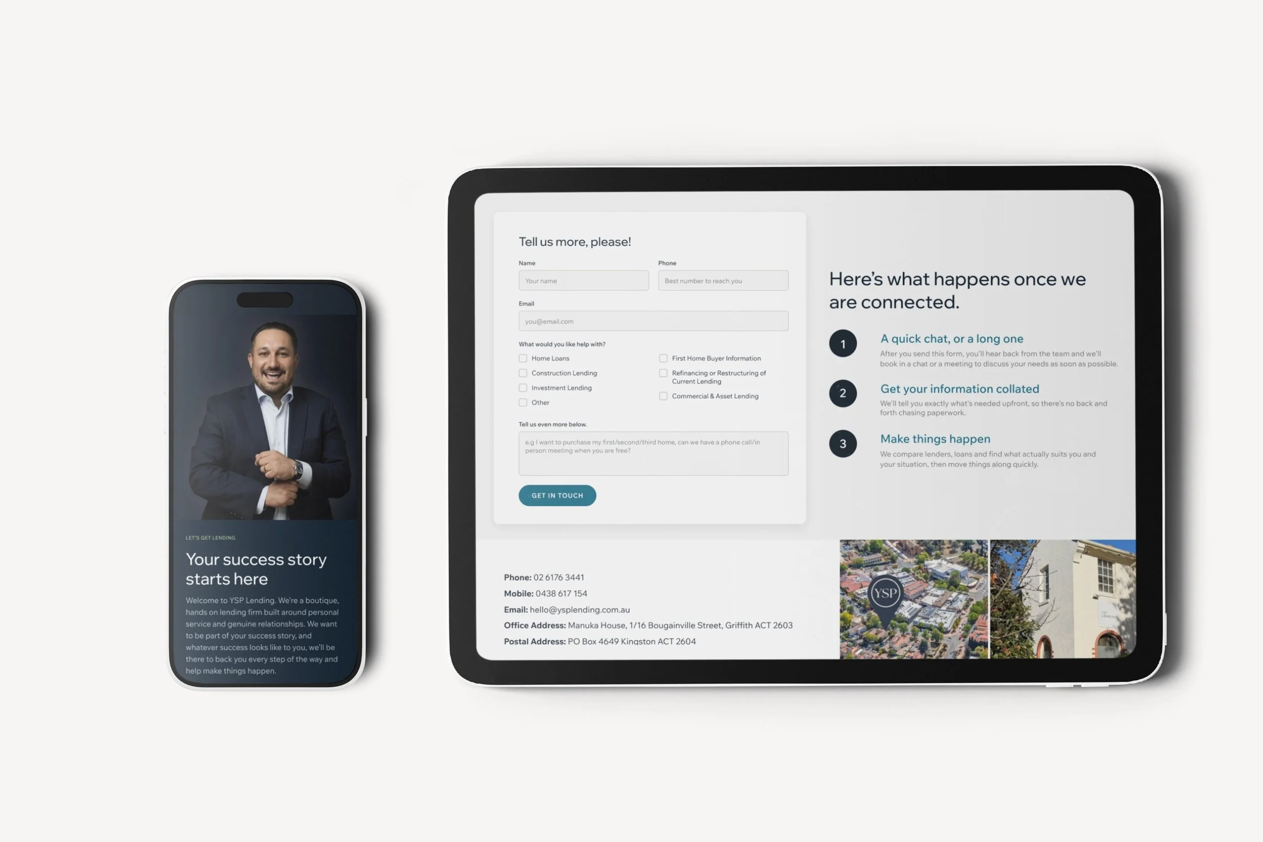 YSP Landing page design