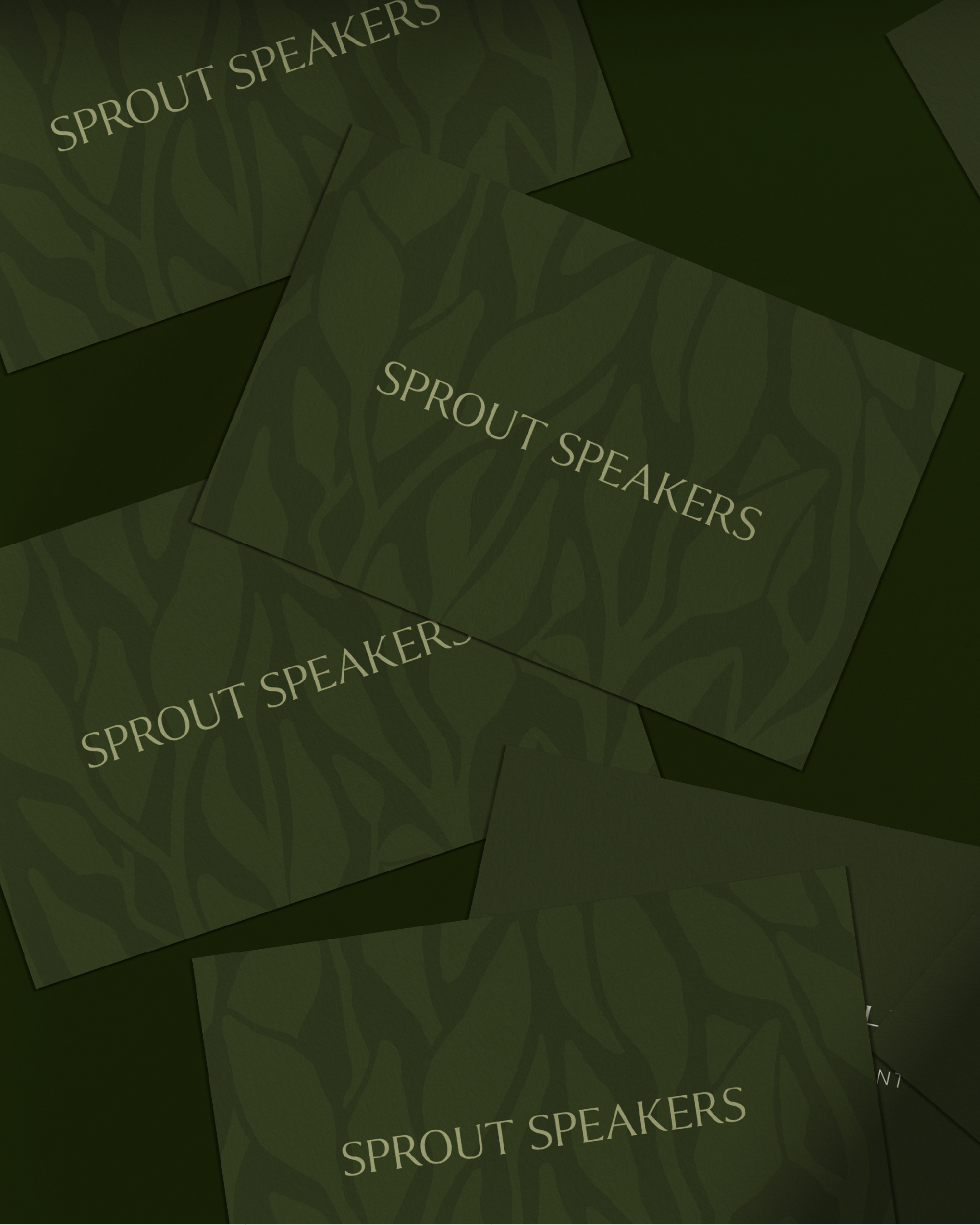 Business cards for Sprout Speakers