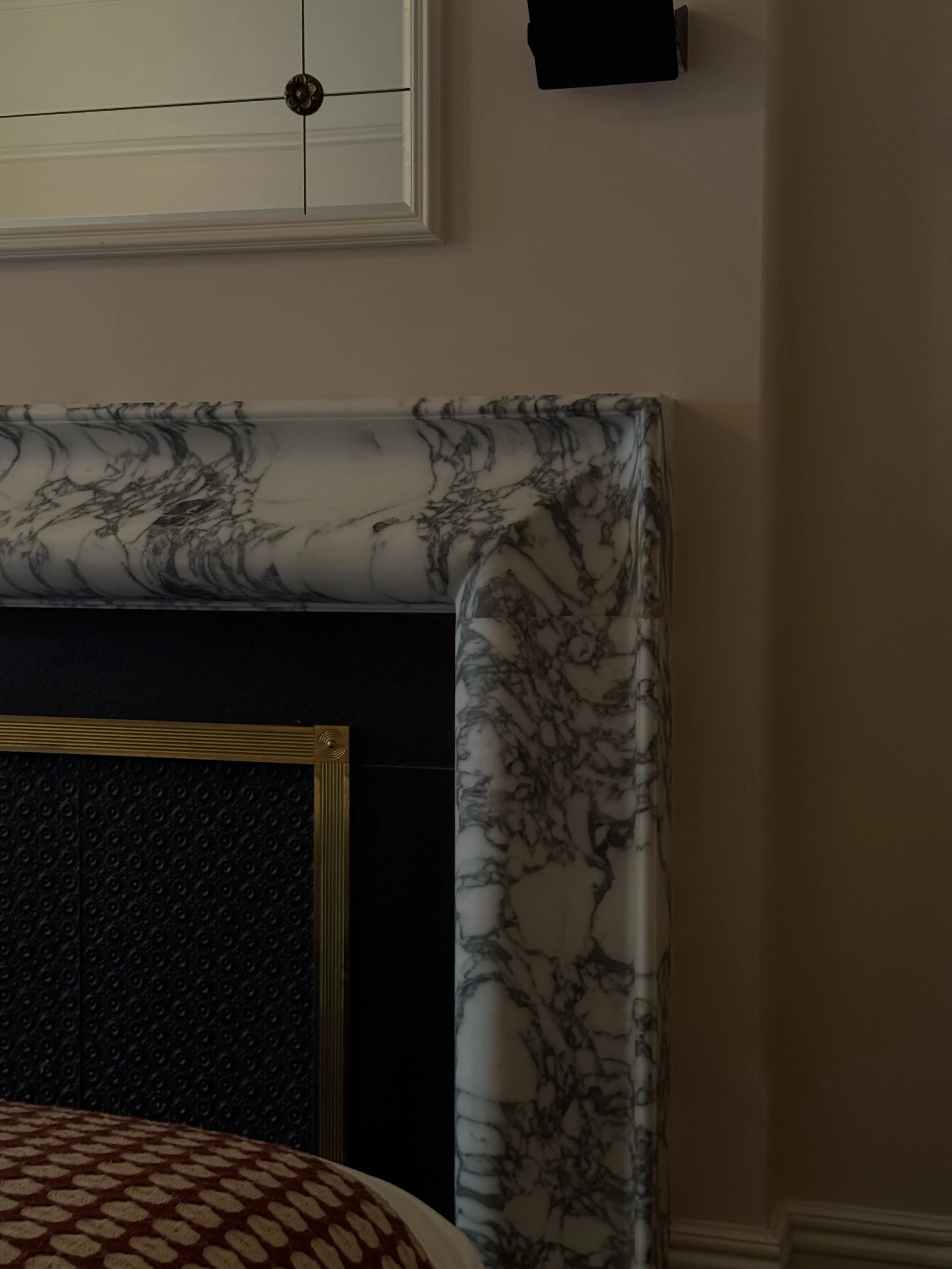 hotel chelsea | the marble fireplace