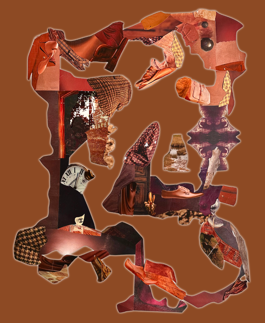 Masculine II - collage sur toile 30x36