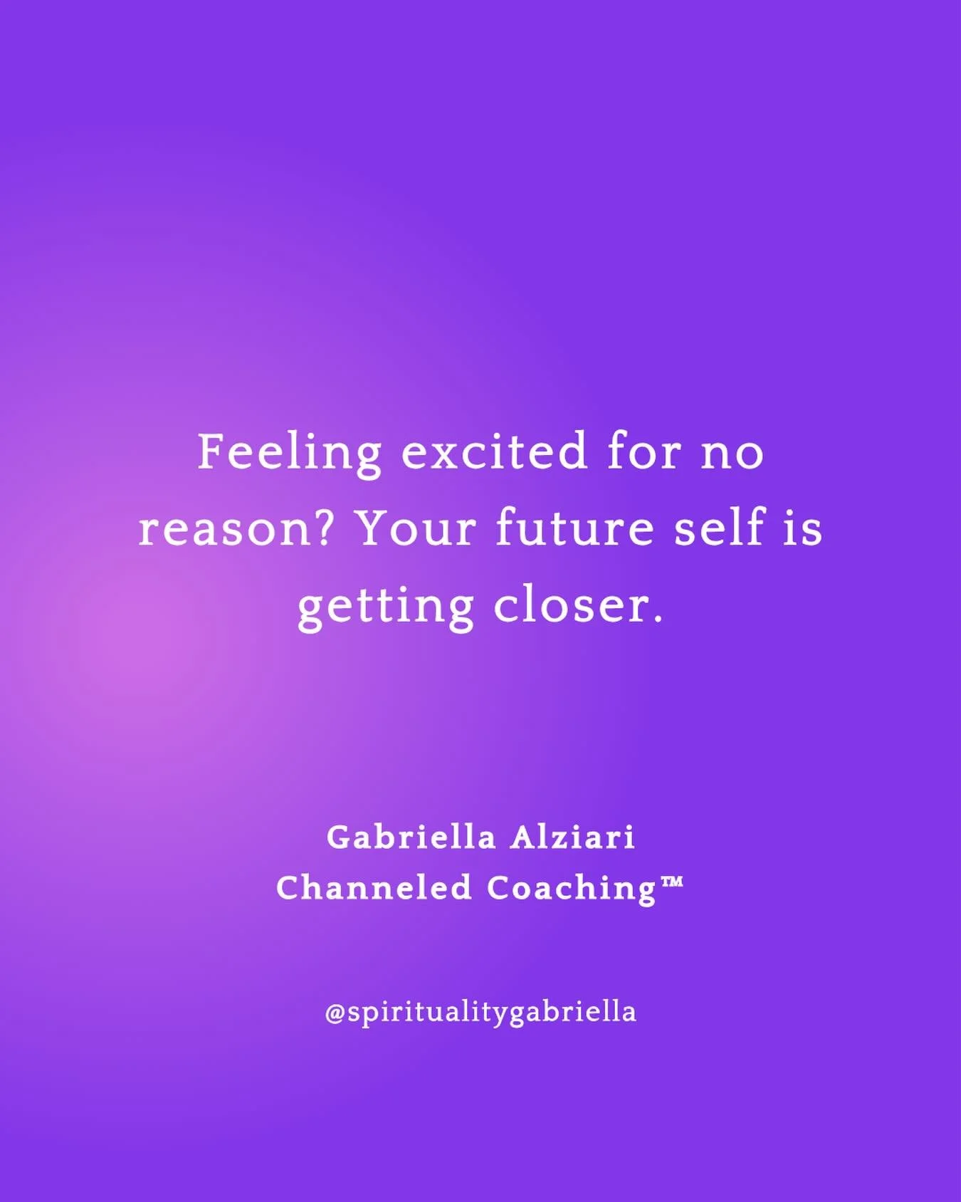 Feeling a burst of excitement for no reason? That&rsquo;s your Future Self sending waves of alignment and reminding you that you&rsquo;re closer to embodying it than you think✨

@spiritualitygabriella 

#manifestation #lawofattraction #manifest #spir