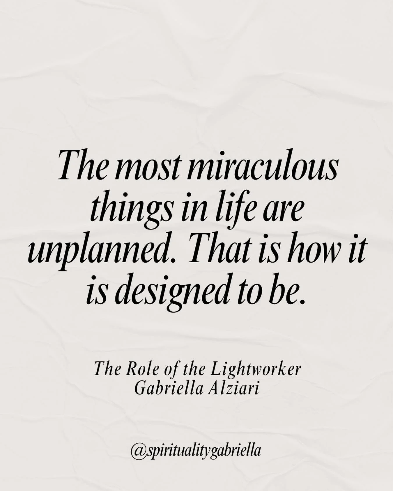 A special reminder from the Supreme Beings 🌈

Let life surprise you&mdash; the most miraculous things in life are unplanned and arrive in divine timing. 

@spiritualitygabriella 

#manifestation #lawofattraction #manifest #spirituality #spiritualawa