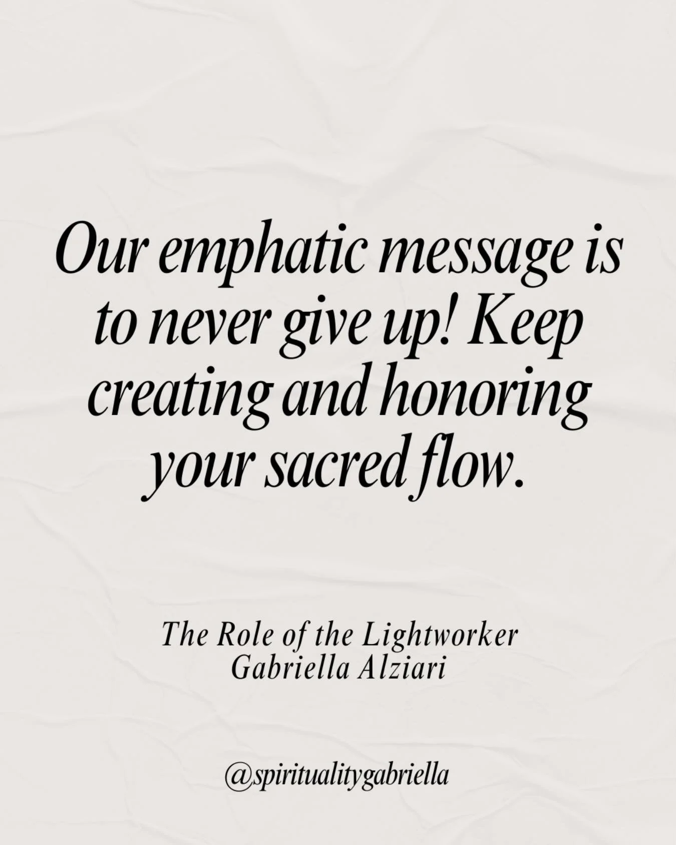 An inspiring reminder from the Supreme Beings 🌌

Our heartfelt message is to never give up&mdash;keep creating, keep flowing, and keep honoring the sacred energy moving through you.

@spiritualitygabriella 

#manifestation #lawofattraction #manifest