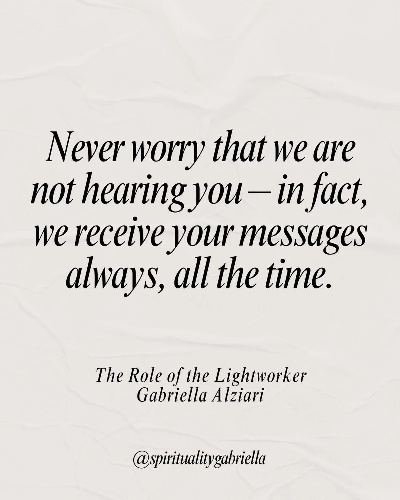 A soothing message from the Supreme Beings 🌈

Don&rsquo;t ever worry about being unheard&mdash;your messages reach Us always, carried on waves of pure intention and Light. 

@spiritualitygabriella 

#manifestation #lawofattraction #manifest #spiritu
