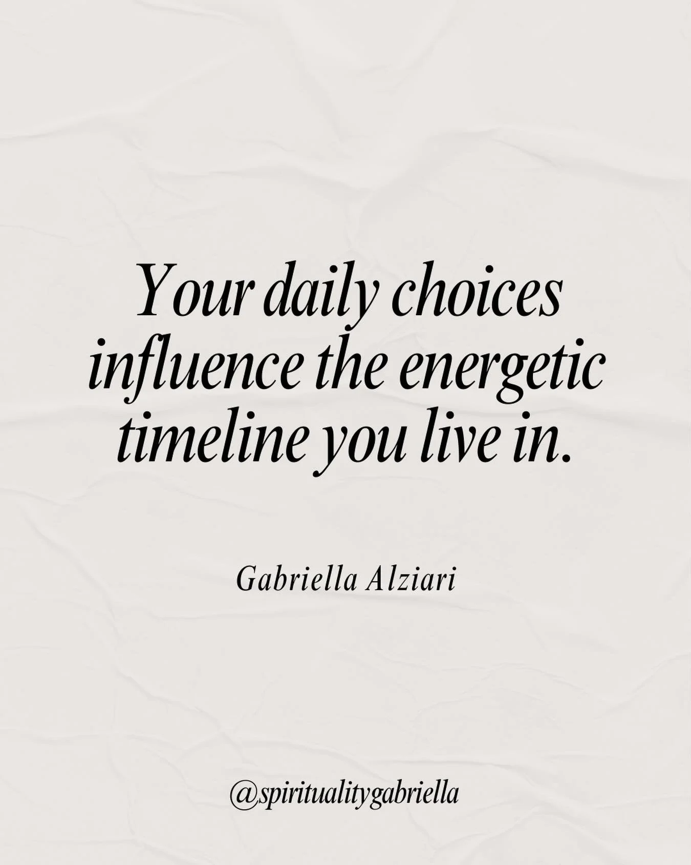 A gentle reminder 🦋

The timeline you experience is shaped moment by moment by the choices you make each day. 

@spiritualitygabriella 

#manifestation #lawofattraction #manifest #spirituality #spiritualawakening