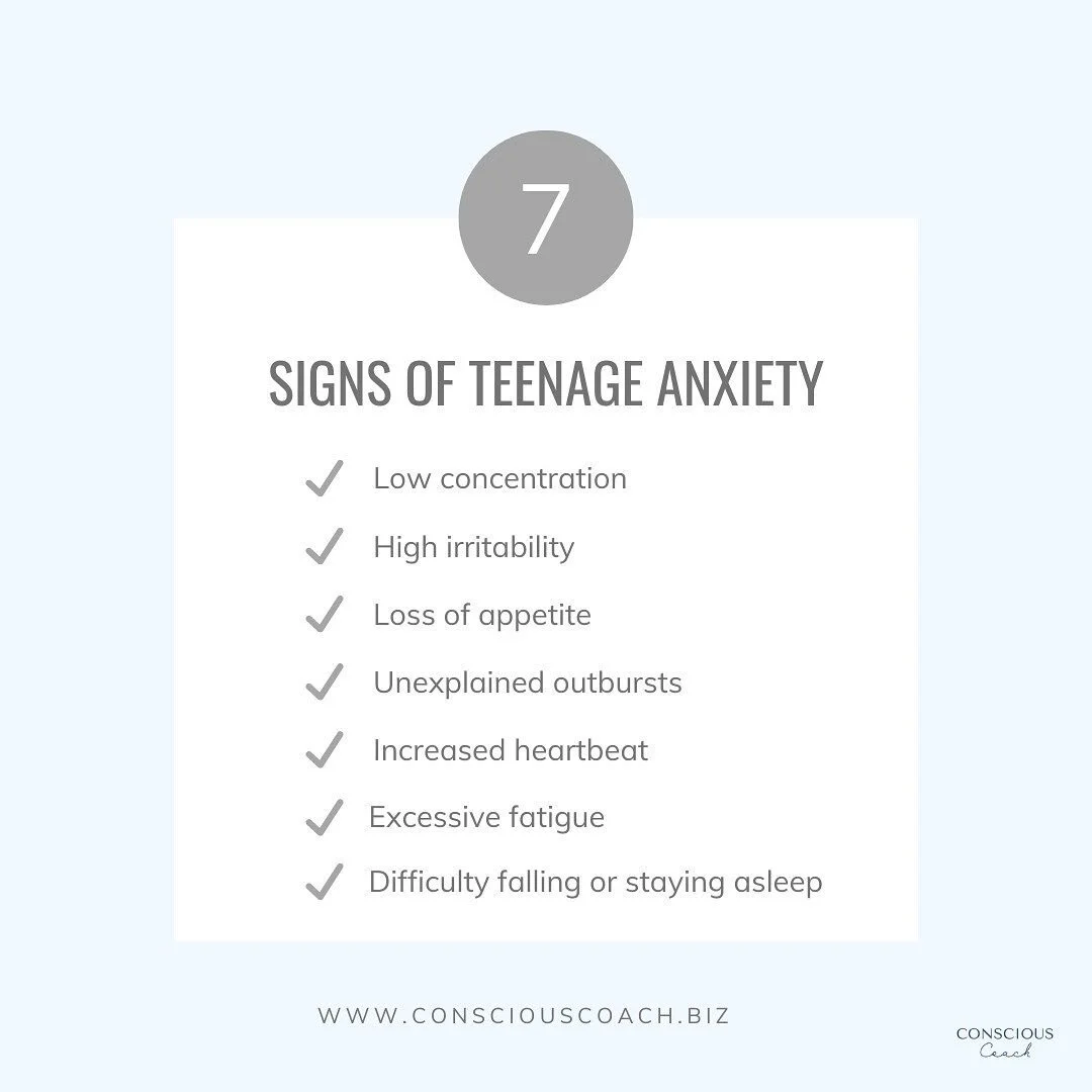 All teens experience some degree of anxiety, especially when dealing with stress. Although there are many different signs of anxiety, above are the most common ones. 

What may cause day-to-day anxiety?

📚 Final exams
⛹🏼&zwj;♀️ Important athletic g