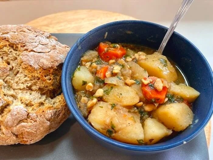 Cozy Vegan Potato Stew - Inspired by Dublin Coddle