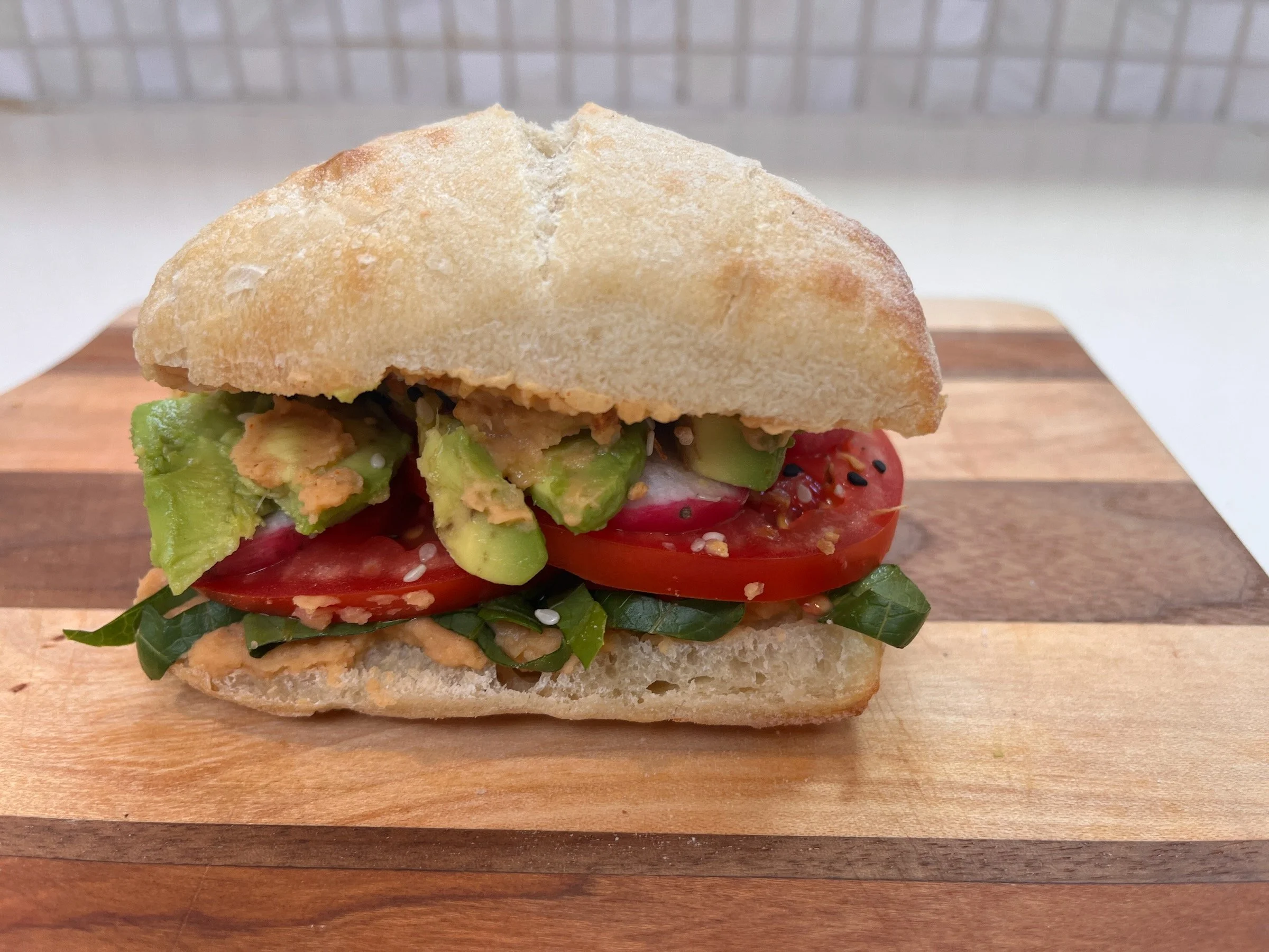 Vegan Avocado Sandwich with Smoky White Bean Spread