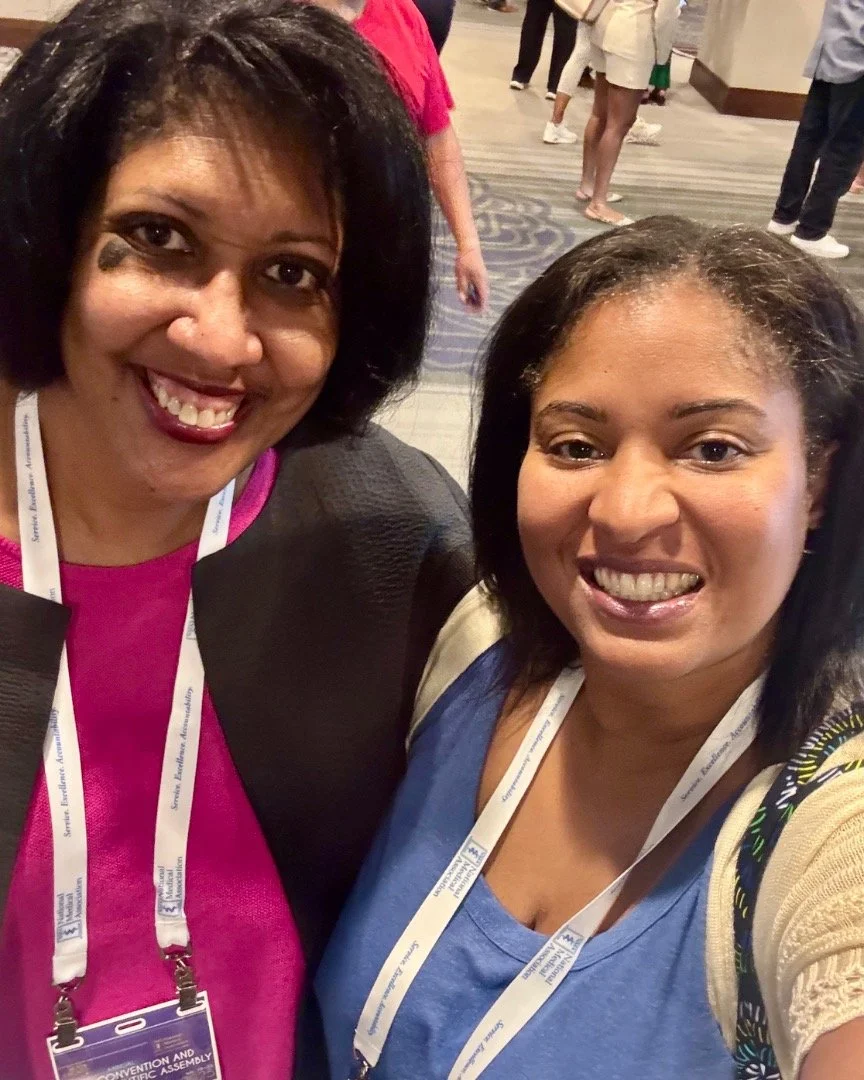 NMA Chicago 2025 With ACOG President Elect Dr Camille Clare and Dr. Alexis Harmon