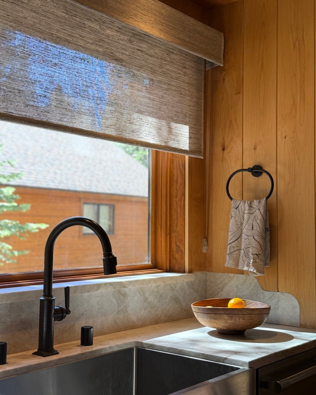Contemporary kitchen with premium finishes in a Truckee mountain home by Eden Wright Design