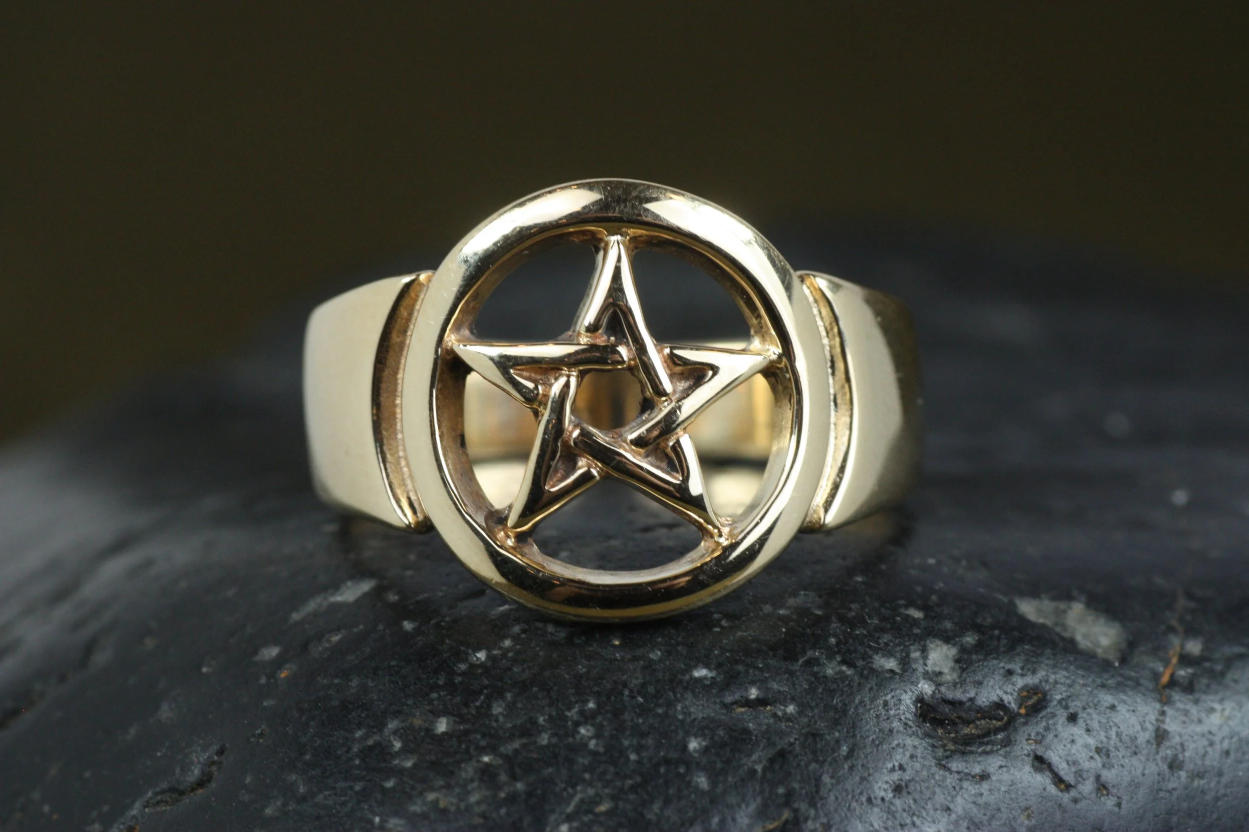 Five-Point Star Pentacle Ring
