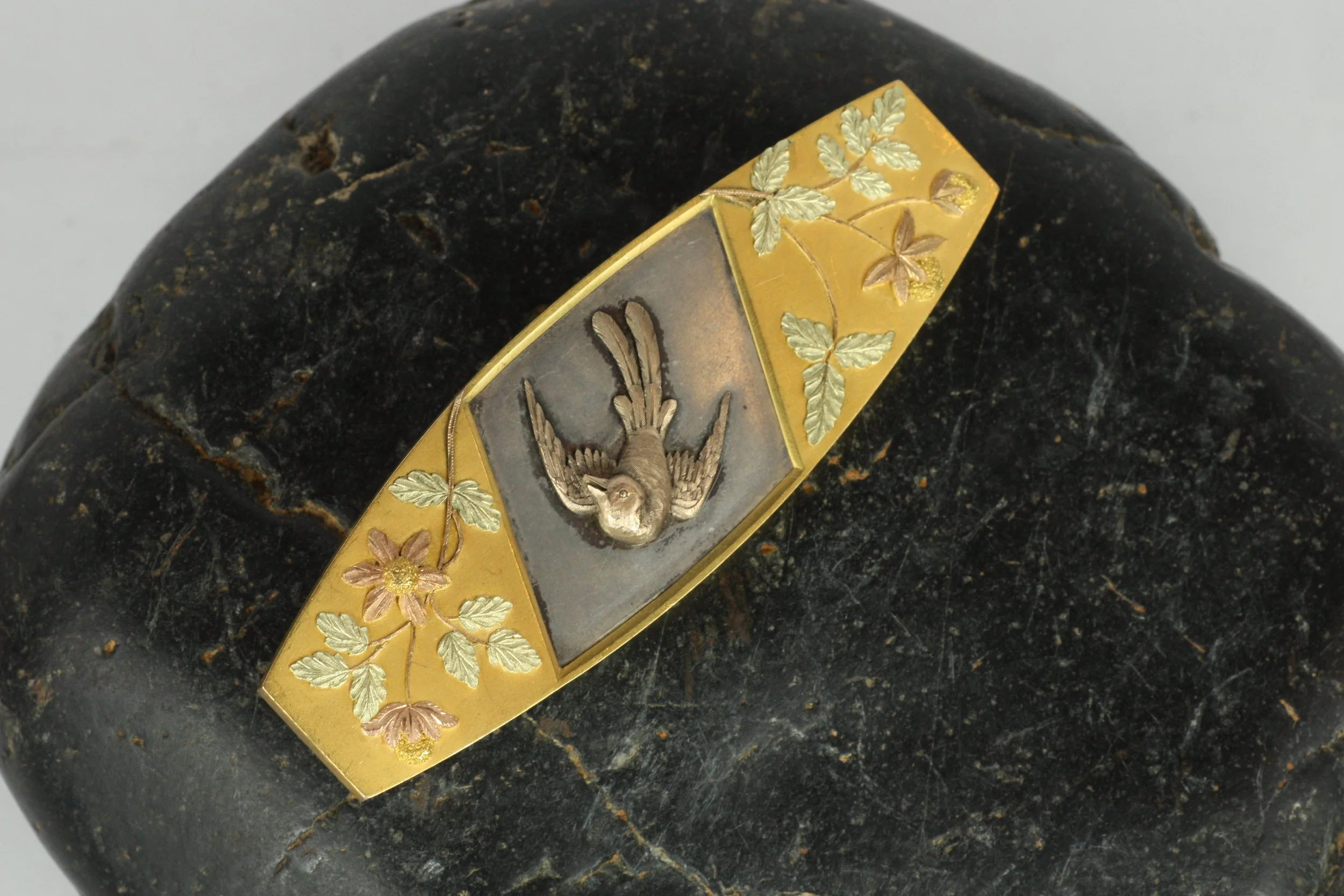 Antique Tiffany & Co. Japanesque Swallow Brooch