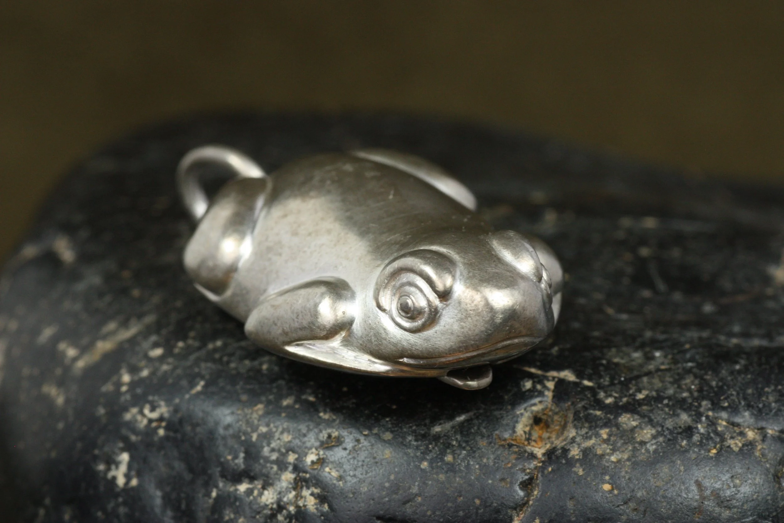 Sterling Silver Frog Pendant