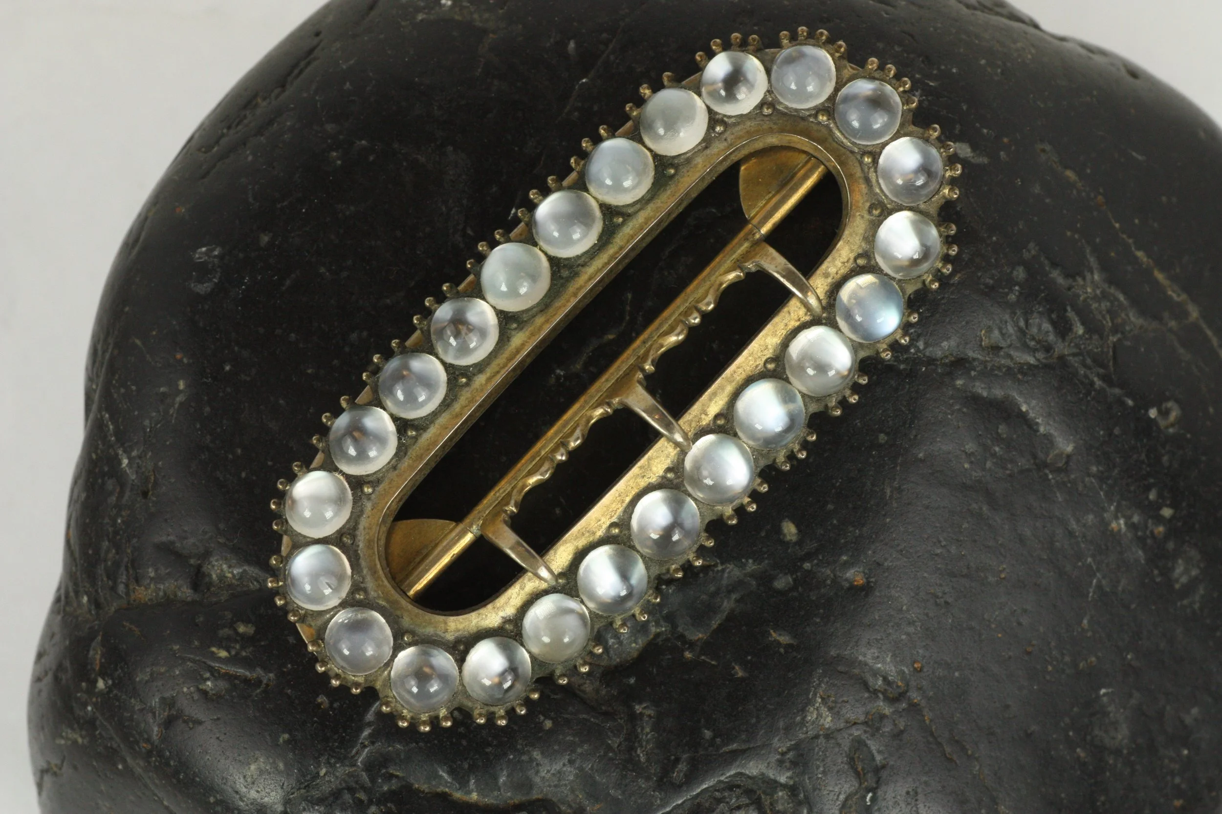 Antique Moonstone Vermeil Buckle