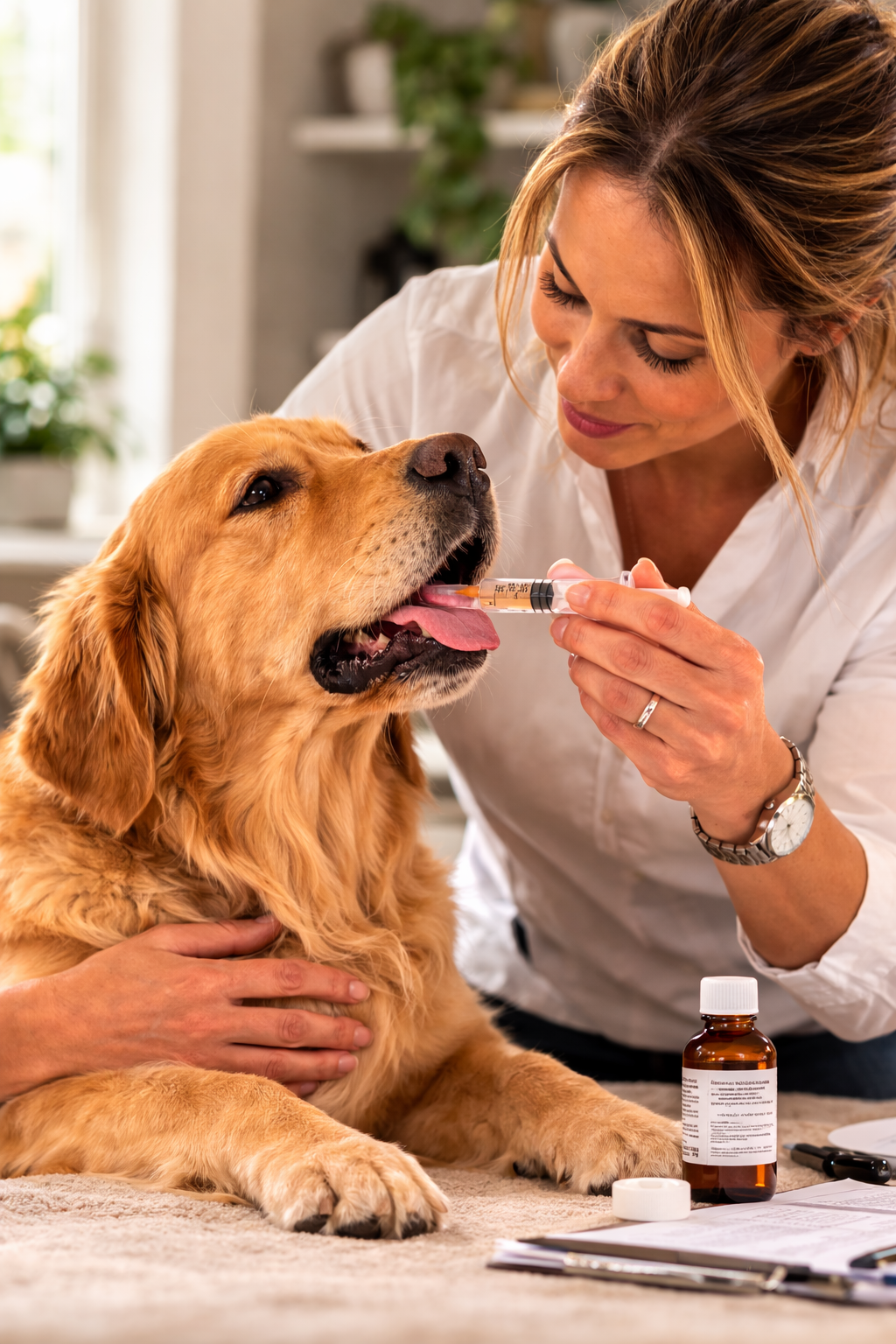 professional administering medicine