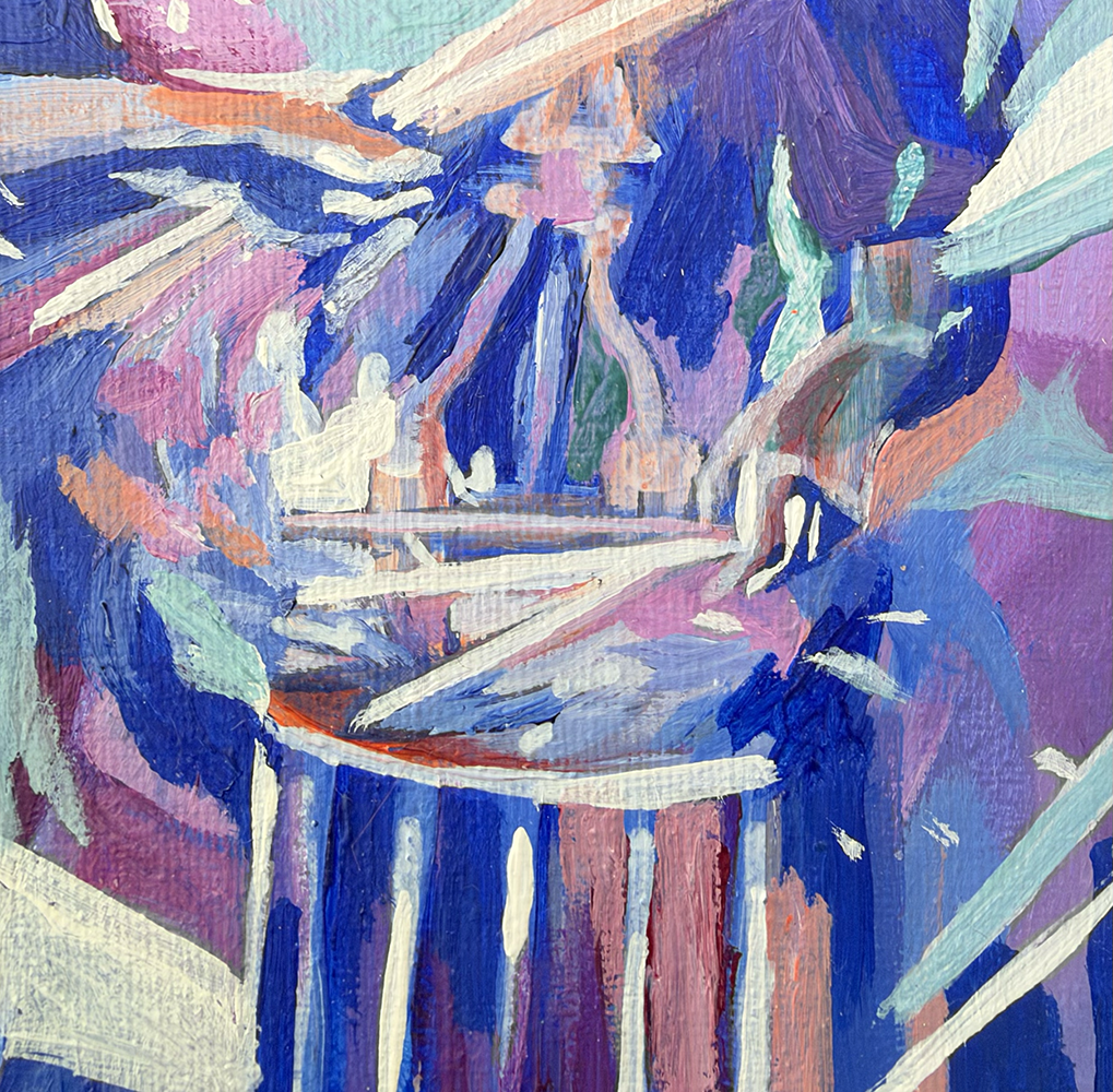 Soft Beats and Loud Lights 4- 4x4" Original