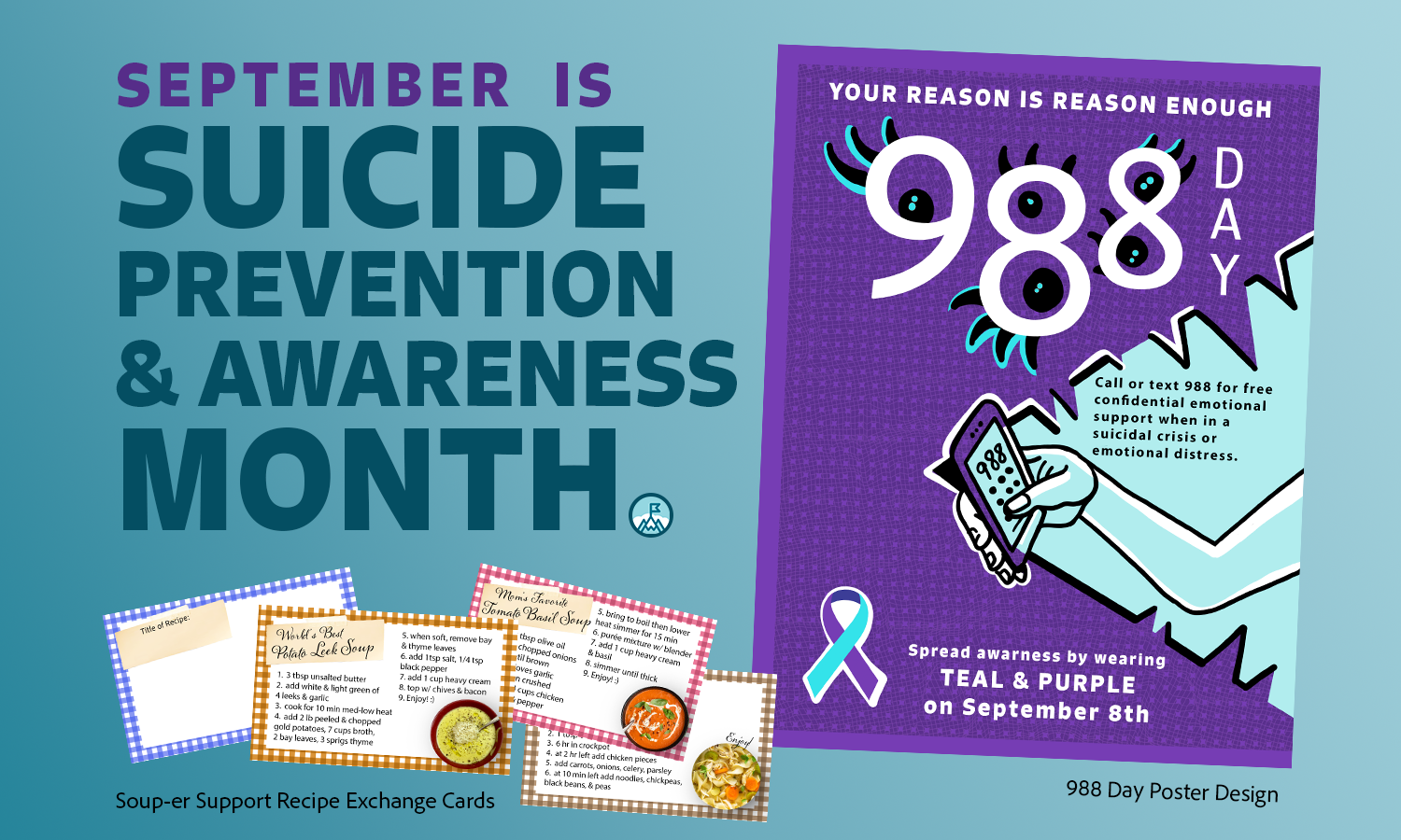Kohl's diverseAbilities BRG x Emma Rarick. "Suicide Prevention and Awareness Month Company Kit," 2026, digital illustrations. 
