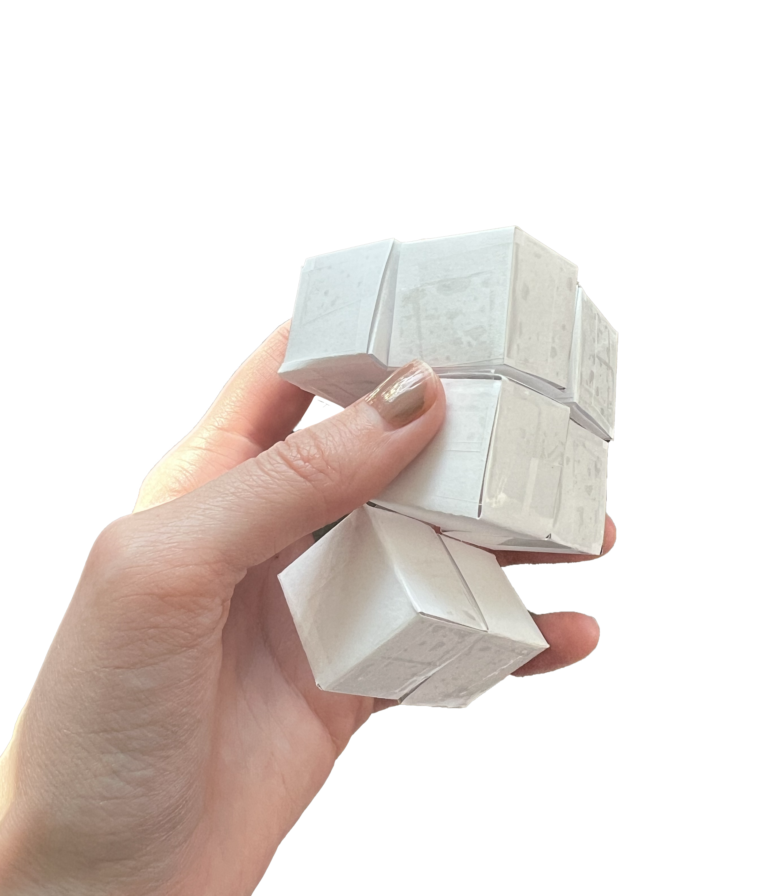 Infinity Cube Fidget Origami by Emma Rarick. Creating more accessibility to fidgets for people who need to stim. 