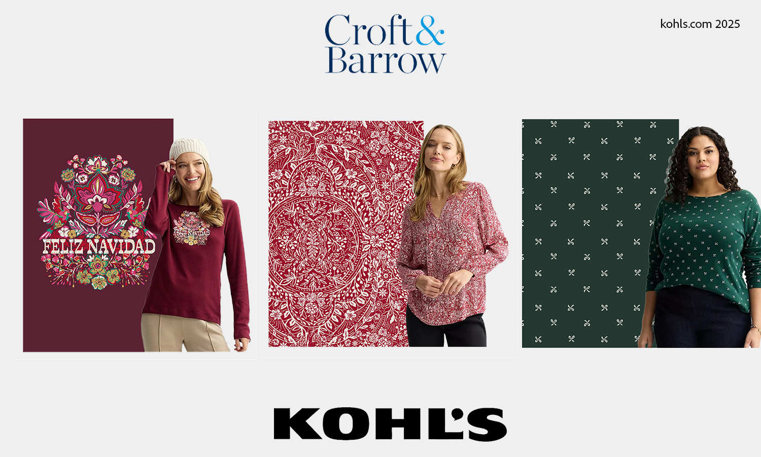 Watercolor paintings & digital illustrations are transformed into digital textile repeats to be printed on Kohl's clothing and sold in stores and online across the United States. 