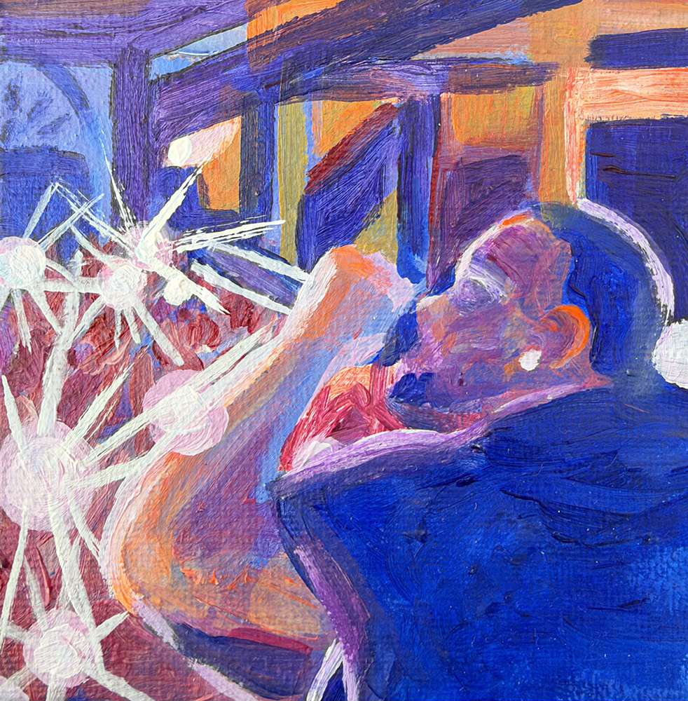 Soft Beats and Loud Lights 3- 4x4" Original