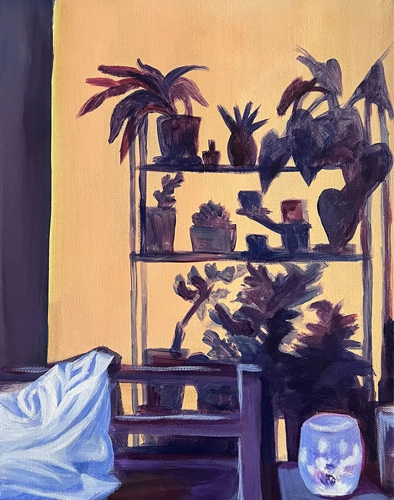 Emma Rarick. "Good Morning," November 2025, acrylic on canvas, 14 x 11".