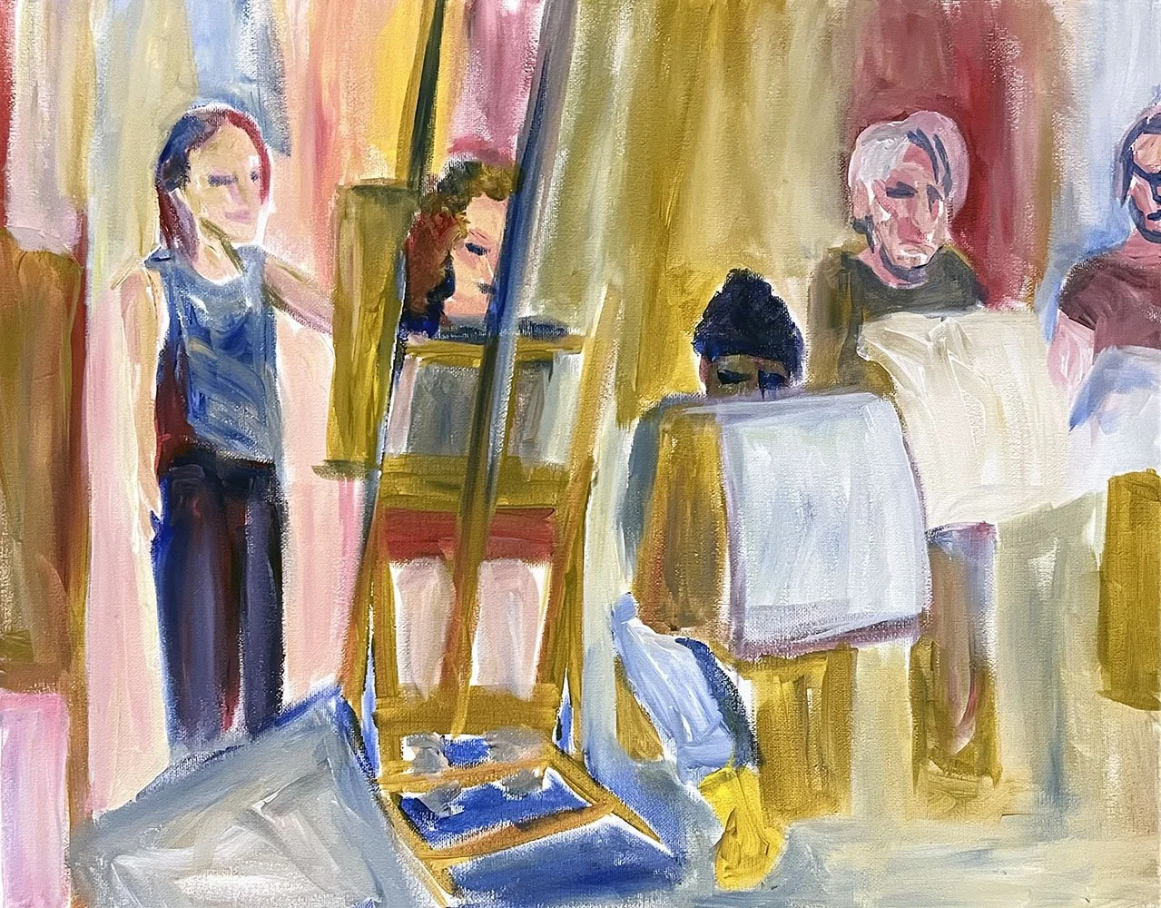 Emma Rarick. "Our Safe Space," 2024, acrylic on canvas, 16 x 20".