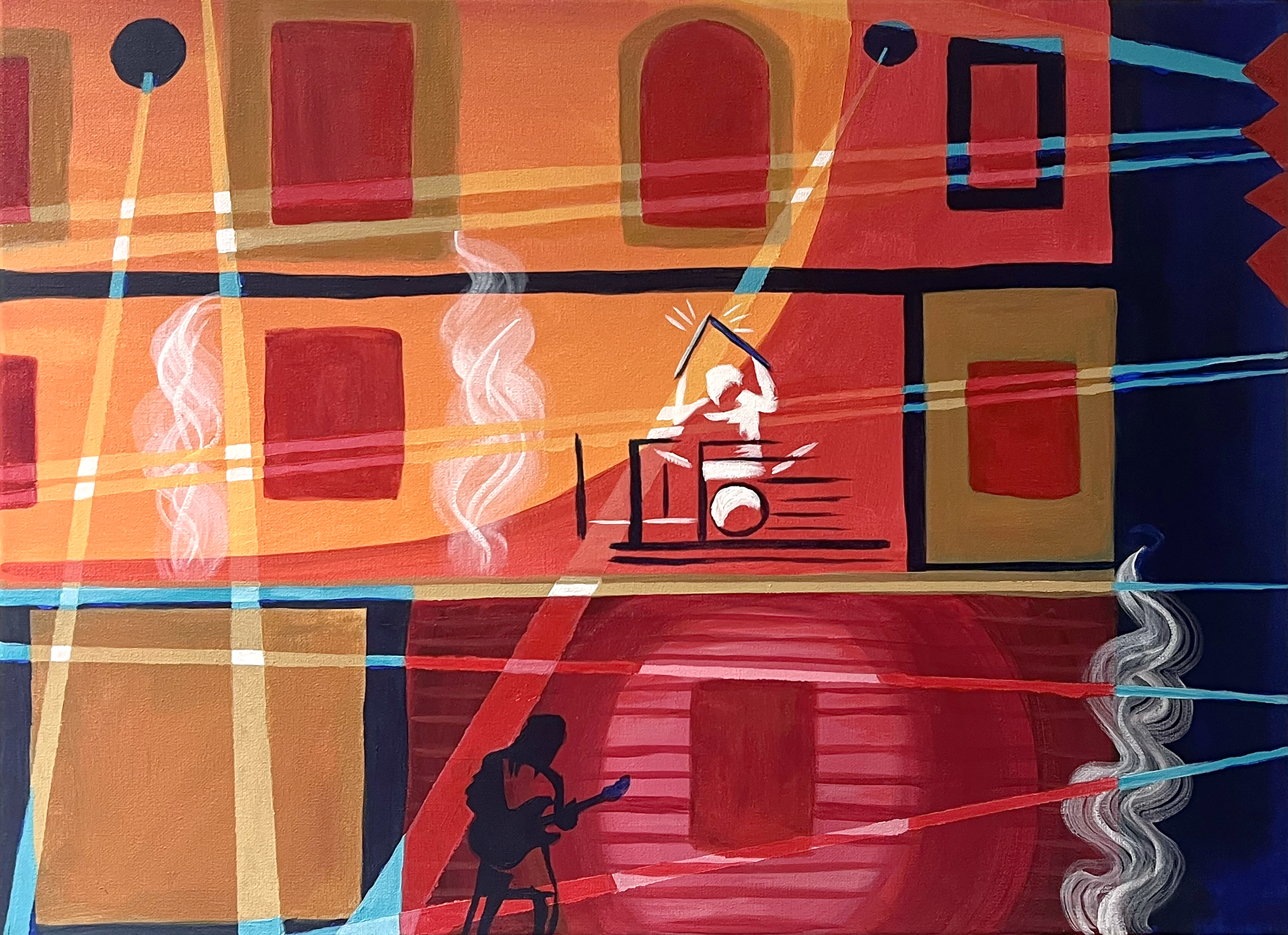 "Light," 2025, 18x24 inch acrylic painting on canvas, Emma Rarick