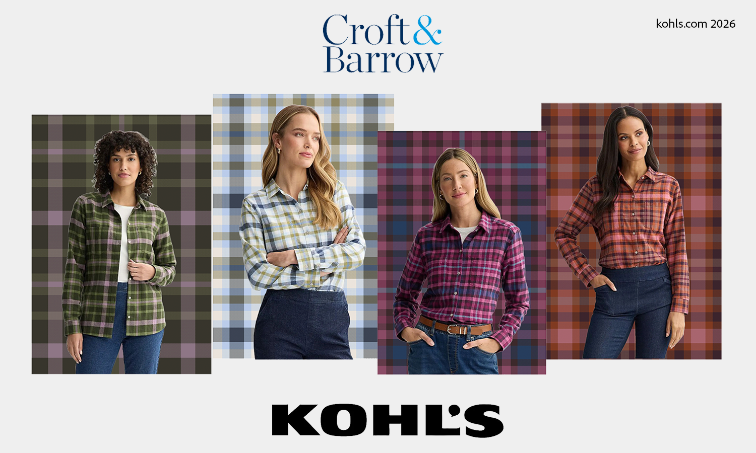Plaid artwork printed on Kohl's clothing and sold in stores and online across the United States. 
