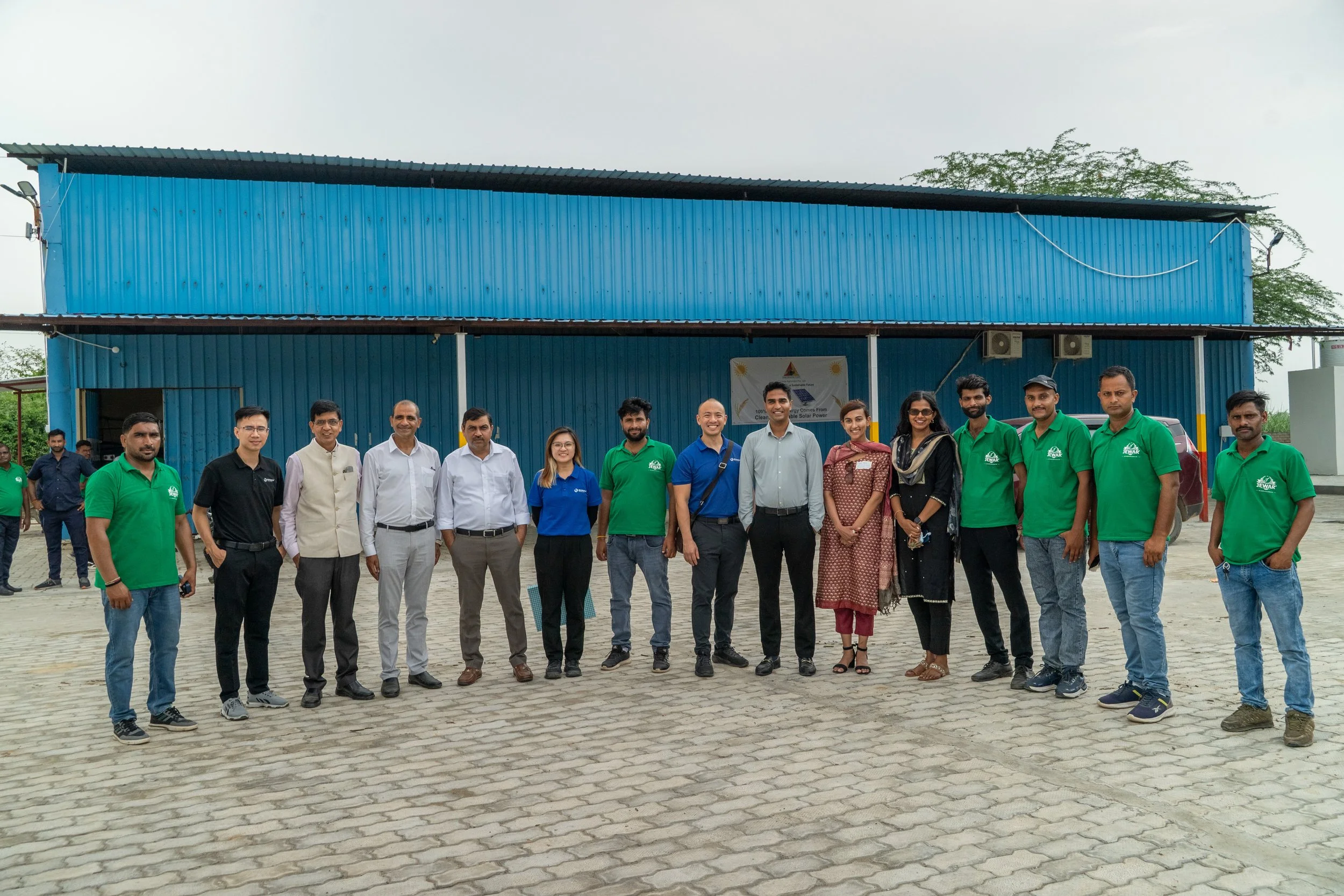 The RYNAN Technologies, Fortune Rice and project teams at the launch of the AI-powered sustainable farming pilot in Jewar Model Farm, Uttar Pradesh.
