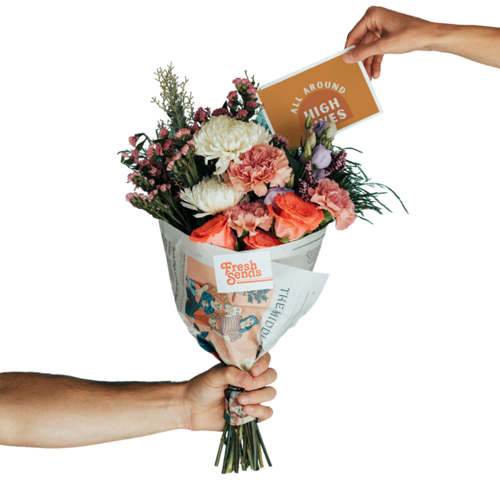 FreshSends Flowers with encouraging note