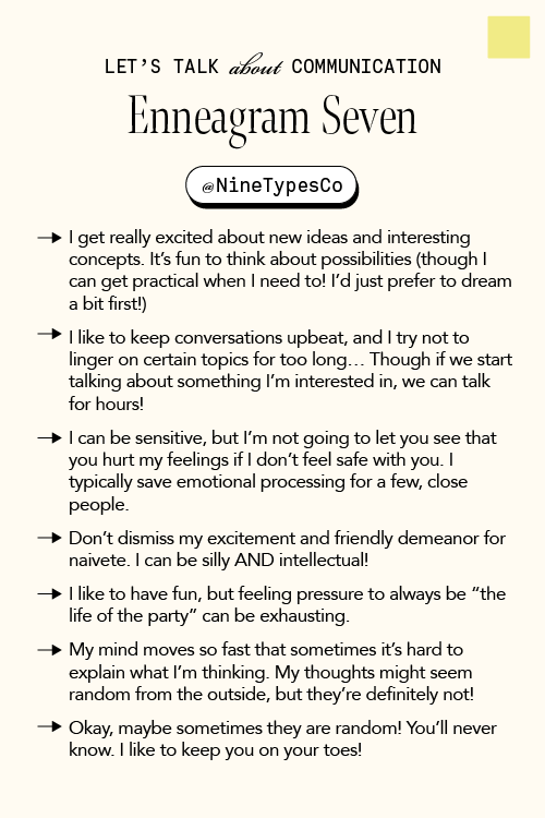 communication by enneagram type - type 7