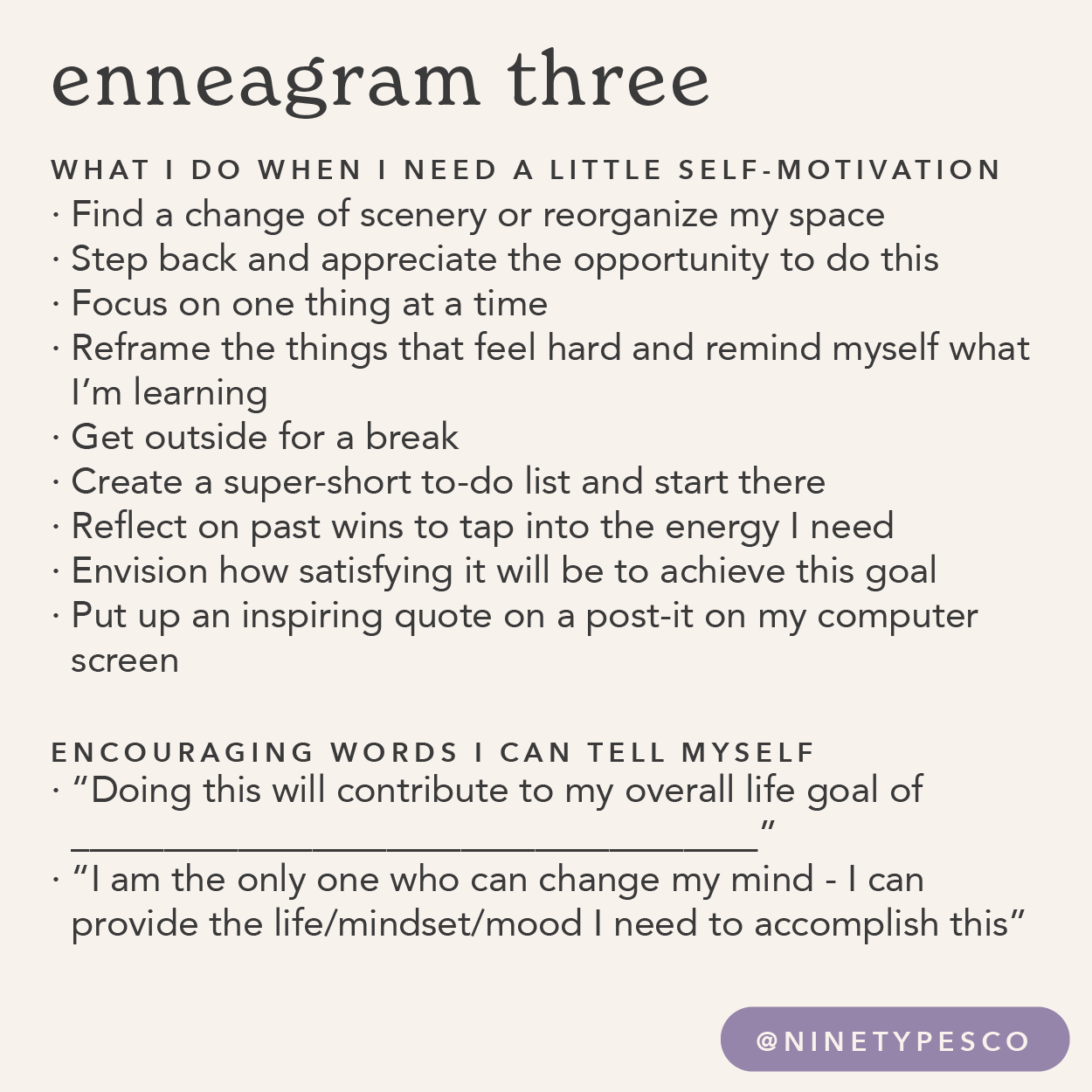 Feeling Motivated by Enneagram Type - Enneagram Three