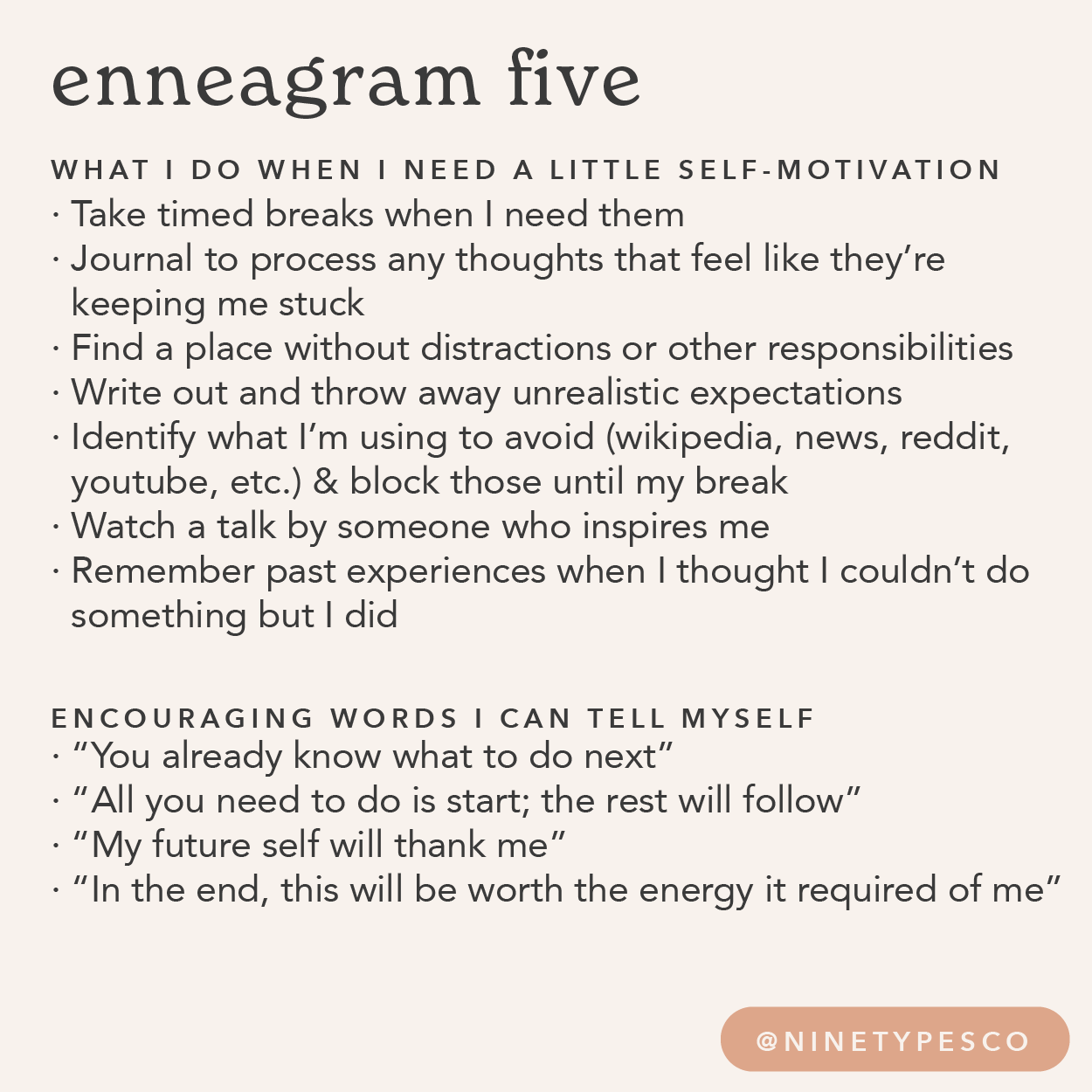Feeling Motivated by Enneagram Type - Enneagram 5