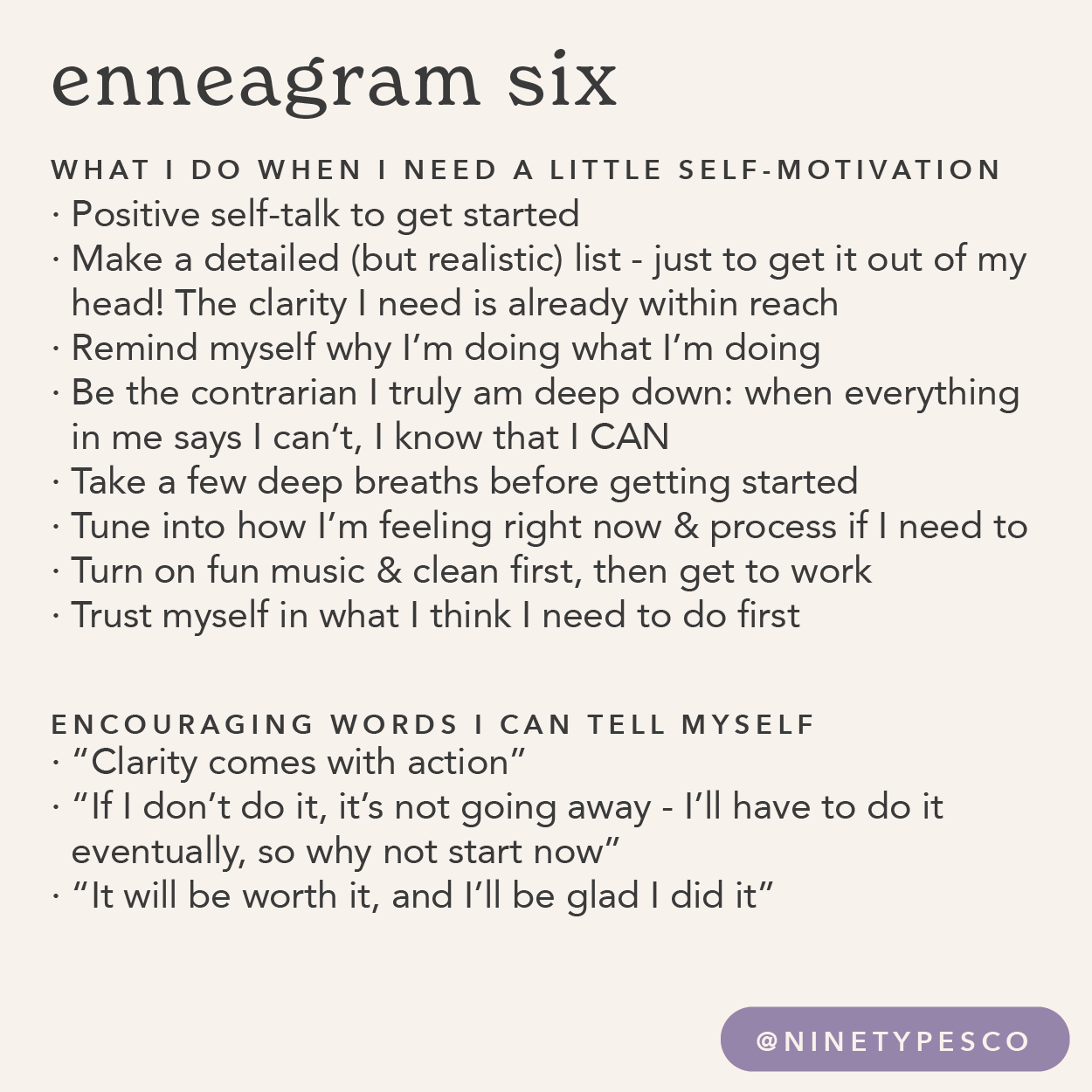 Feeling Motivated by Enneagram Type - Enneagram 6