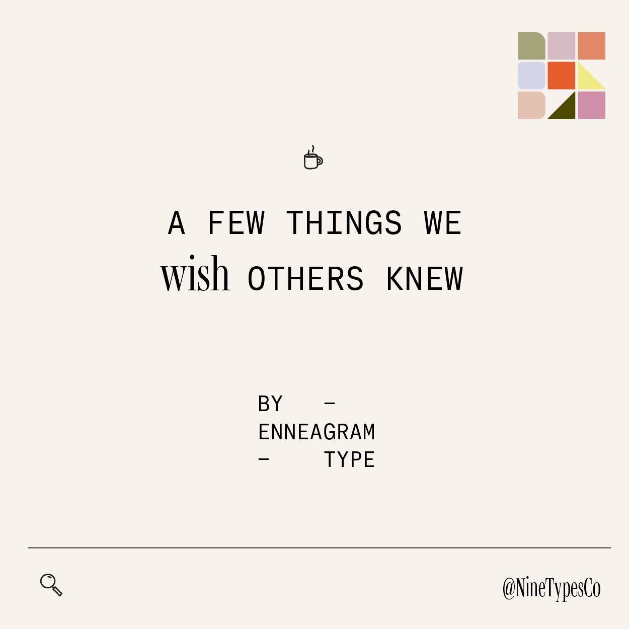 Only one week left to preorder Enneagram in Real Life!

To create well-rounded depictions of each type, I interviewed individuals of every subtype. You&rsquo;ll find many of their stories throughout the book! My favorite way to learn the Enneagram is
