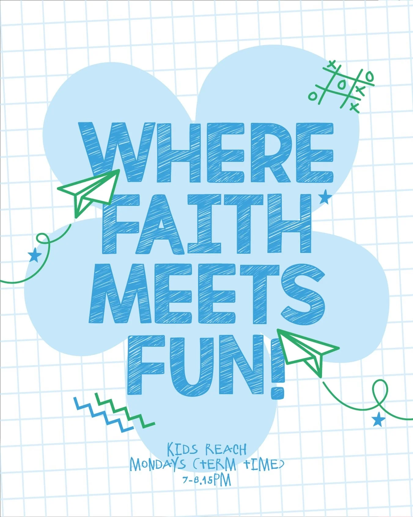 Join us this Monday night, from 7-8.15pm for Kids Reach! 

This is a night filled with fun, bible truths, dancing, sweets and so much more - plus Dream Cafe is on for all the adults upstairs, there is something for everyone 💙💙💙

___

Kids Reach
Ev