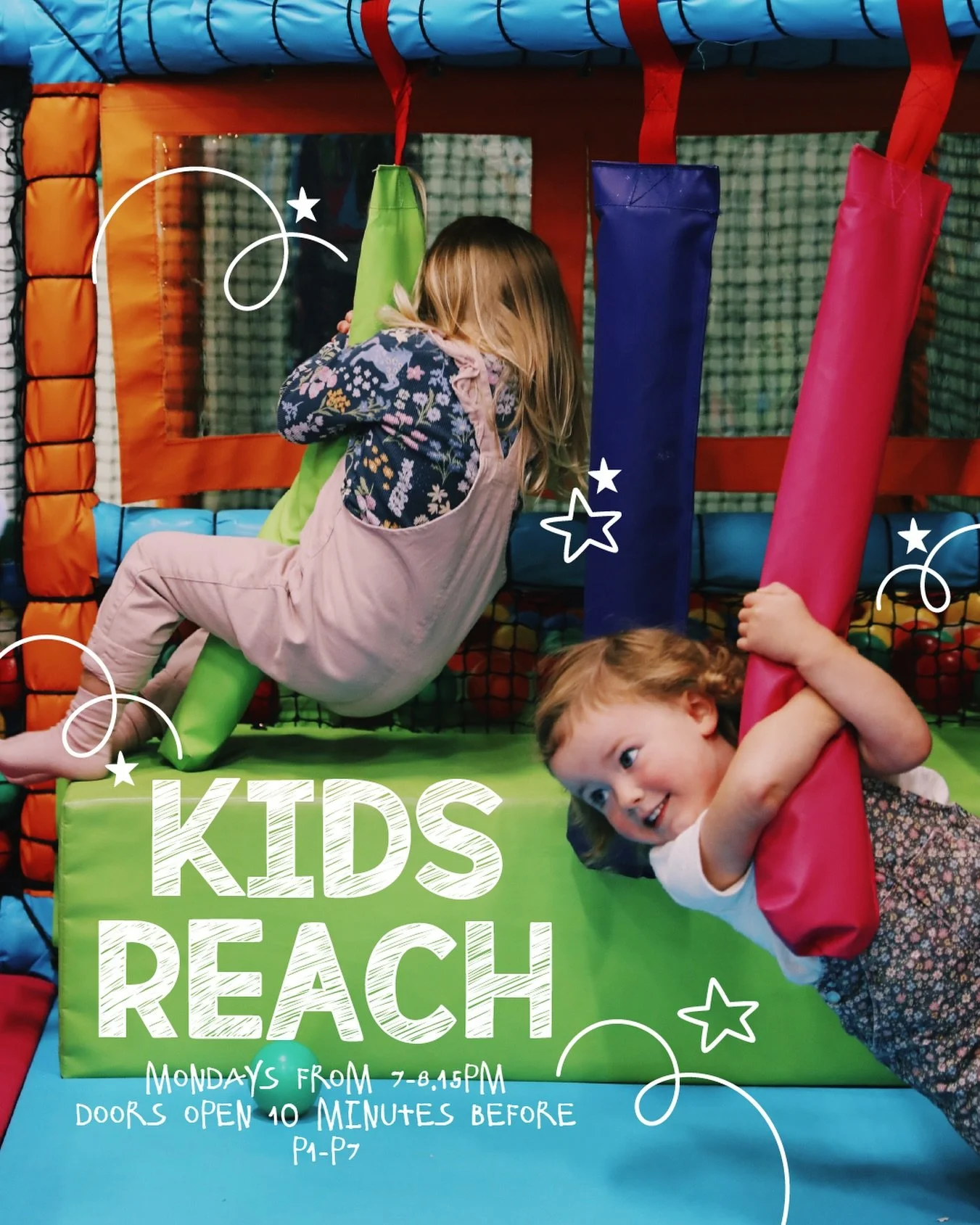 We are so excited for Kids reach this Monday night - you&rsquo;re invited as we come to sing, dance, play and learn all about Jesus 💙💙💙

and the best bit? Dream Cafe is on upstairs for all the adults! 🙌🏽

___

Kids Reach
Every Monday (term time)